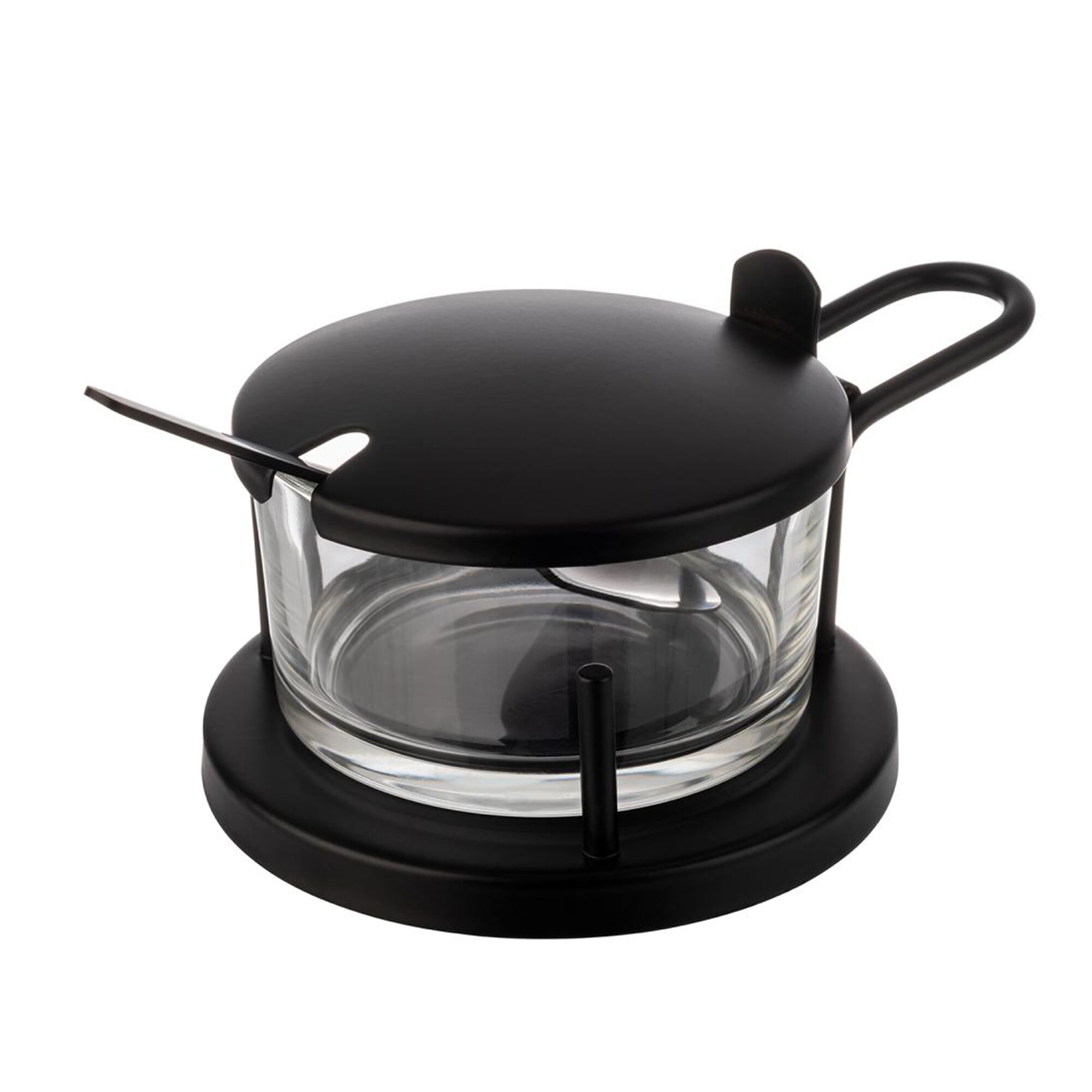 (6 stuks) Kaasbakje (Parmezaan) CLASSIC - 180ml - incl. lepel - Zwart - Mat
