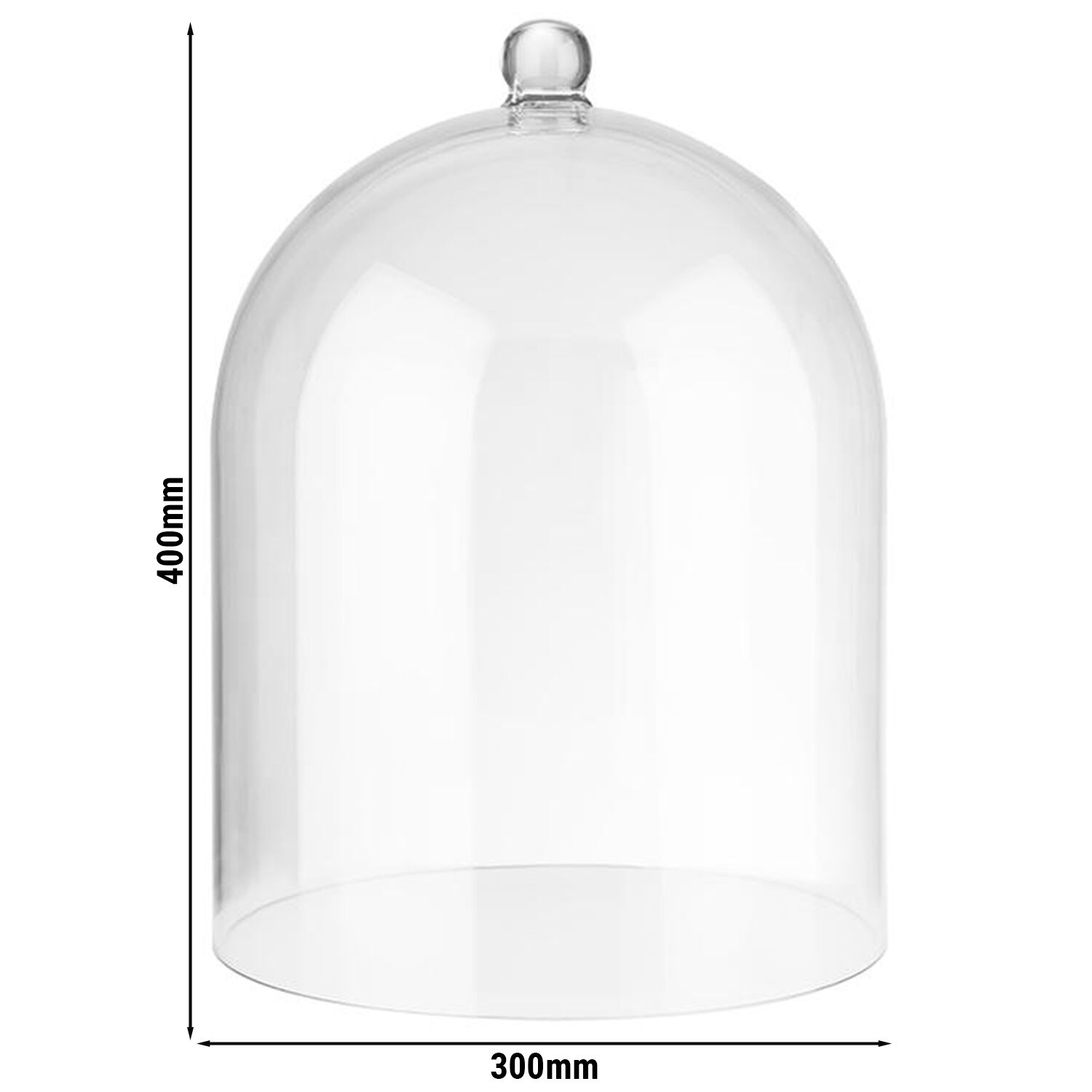 Cloche de conservation - SUPER DÔME - Polycarbonate - Ø 300 mm - Hauteur : 400 mm - ronde