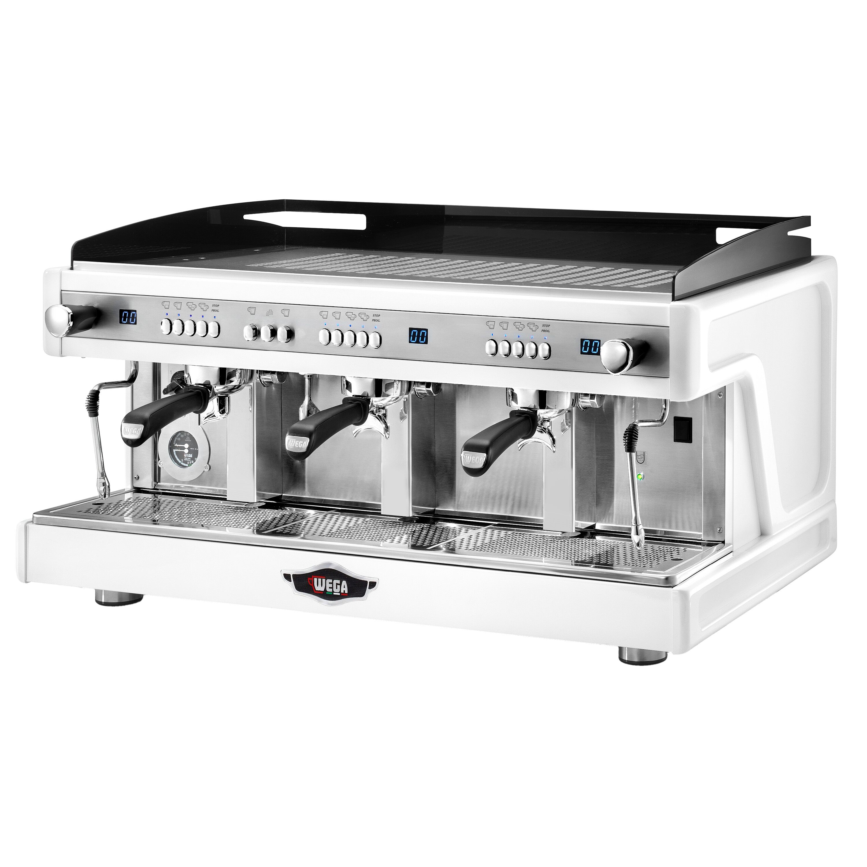 WEGA | Airy - Siebträgermaschine - 3 Gruppig - 5,6 kW - mit Shot Counter - Weiß
