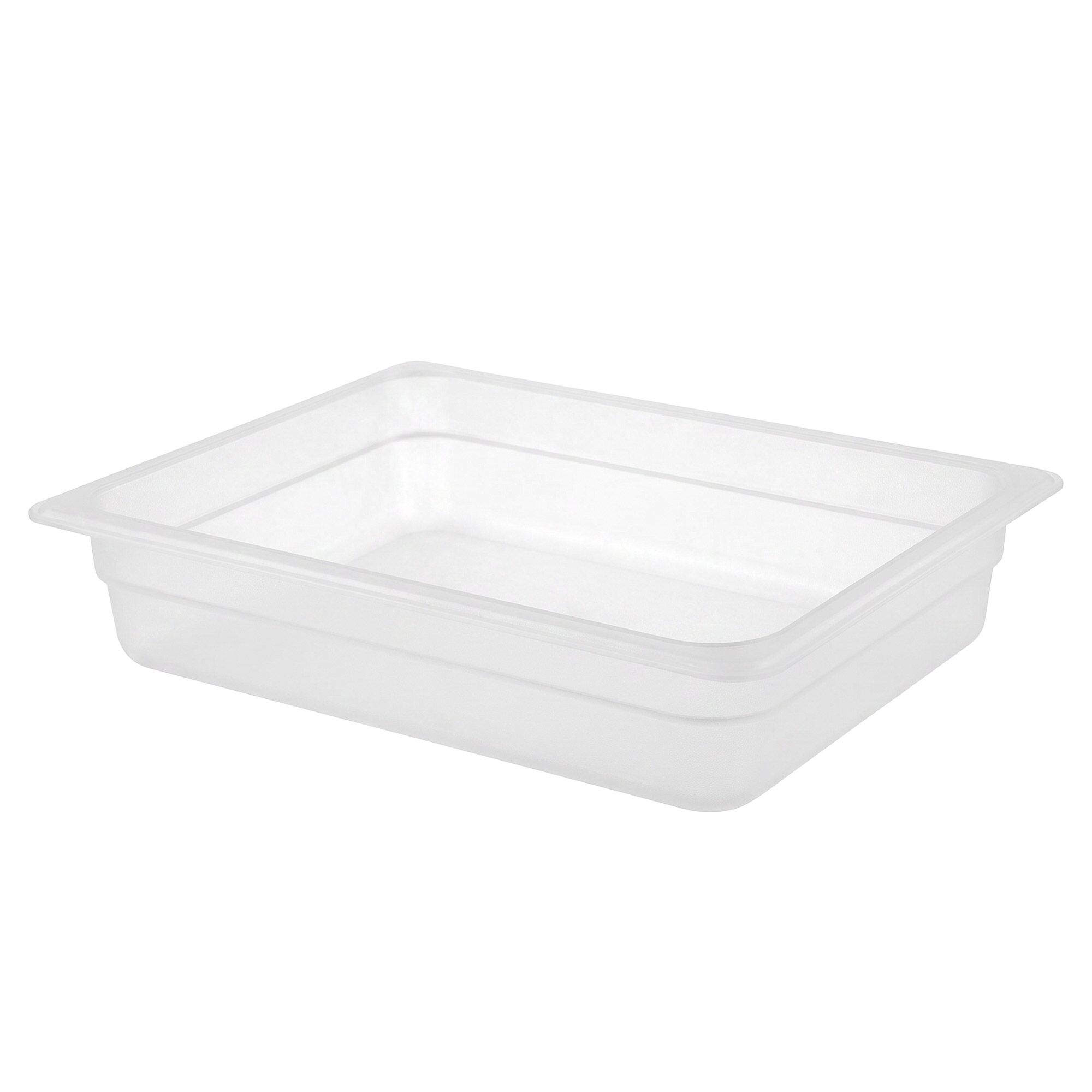 (12 pcs) Polycarbonate Container GN 1/2 - Clear - 3.9L - Depth: 65mm