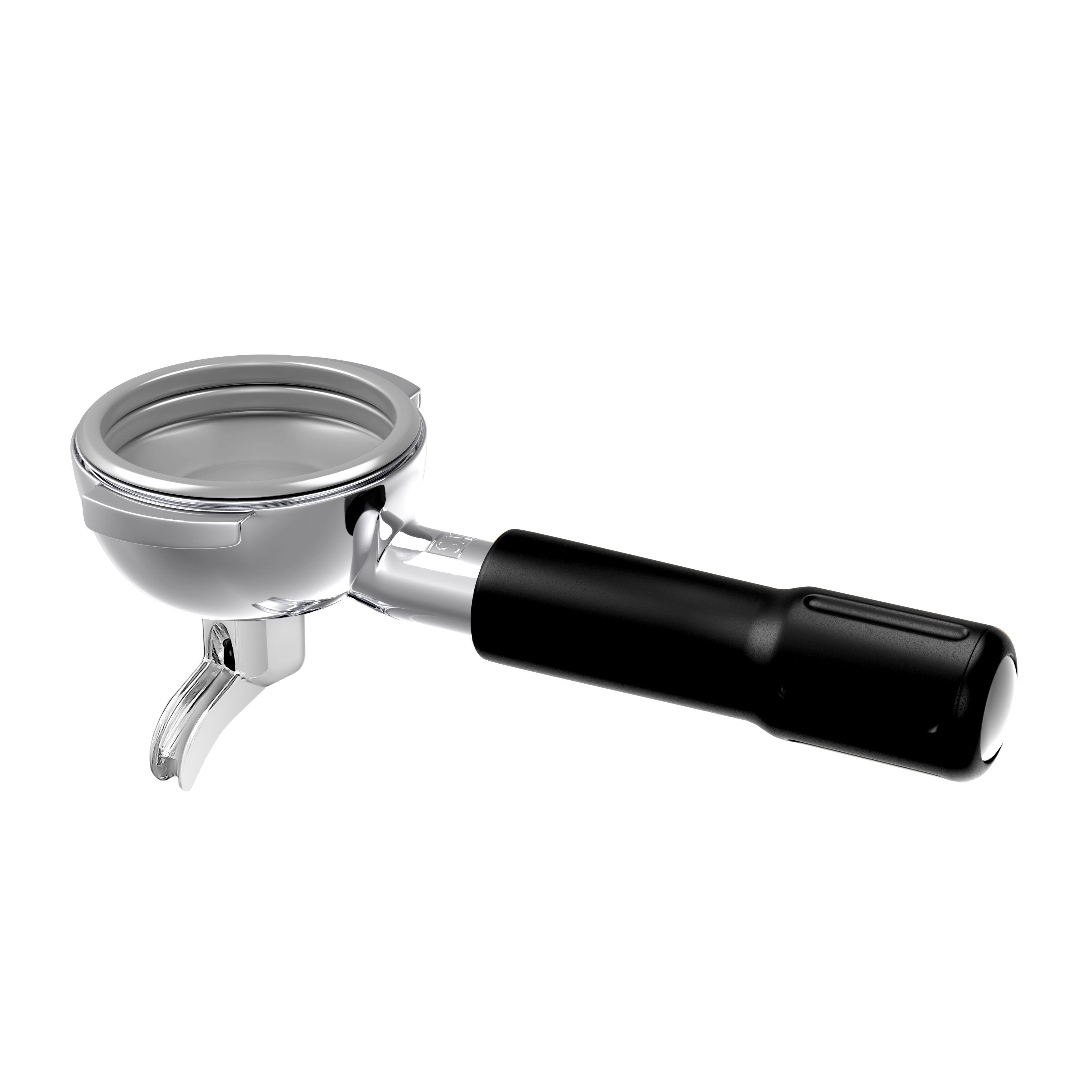 Porte-filtre 1 bec - Noir - Acier inoxydable - Ø58,8mm - Capacité: 7g de café moulu - Poignée en plastique - pour machines à expresso à porte-filtre Allegro, Eminence, Grace & Suprema