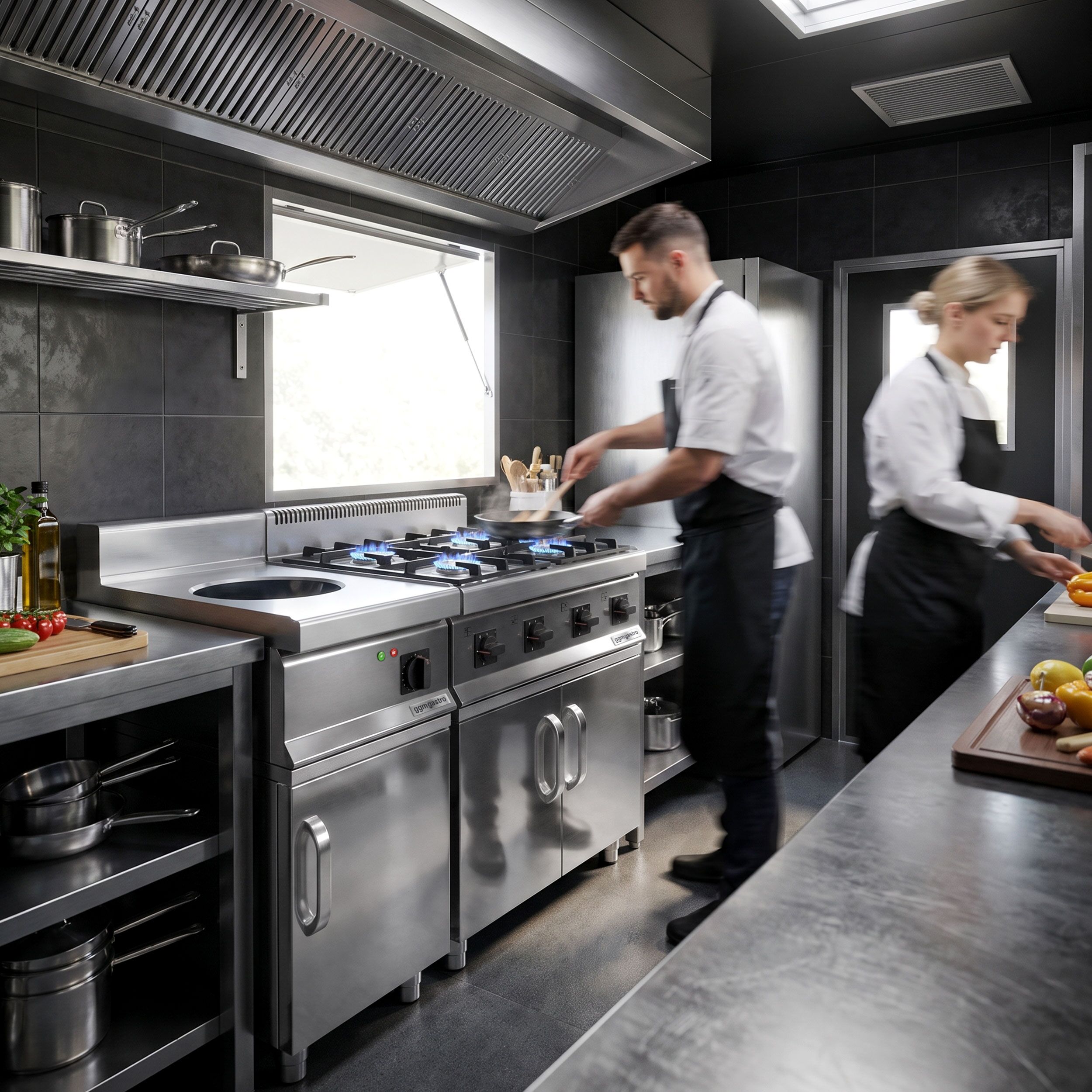 Wok İndüksiyonlu Ocak - 3,5kW - 1 pişirme bölgesi - Ø 300mm