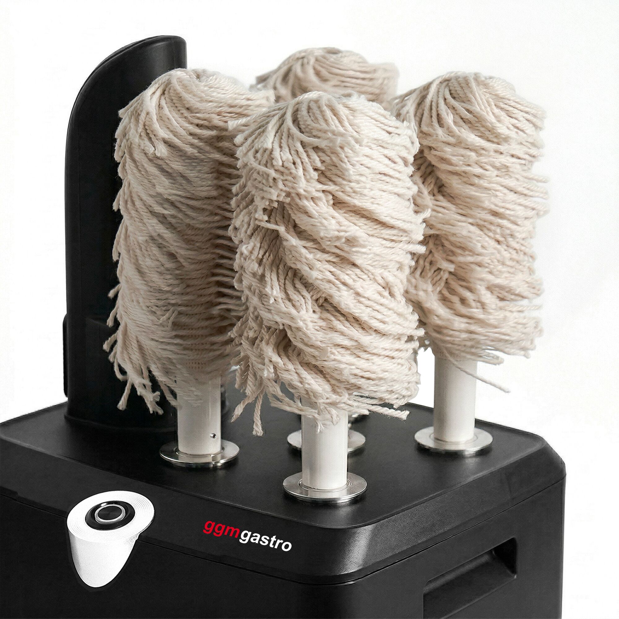 Polisseuse à verres professionnelle - 1,15kW - avec soufflerie d’air chaud & 5 rouleaux rotatifs