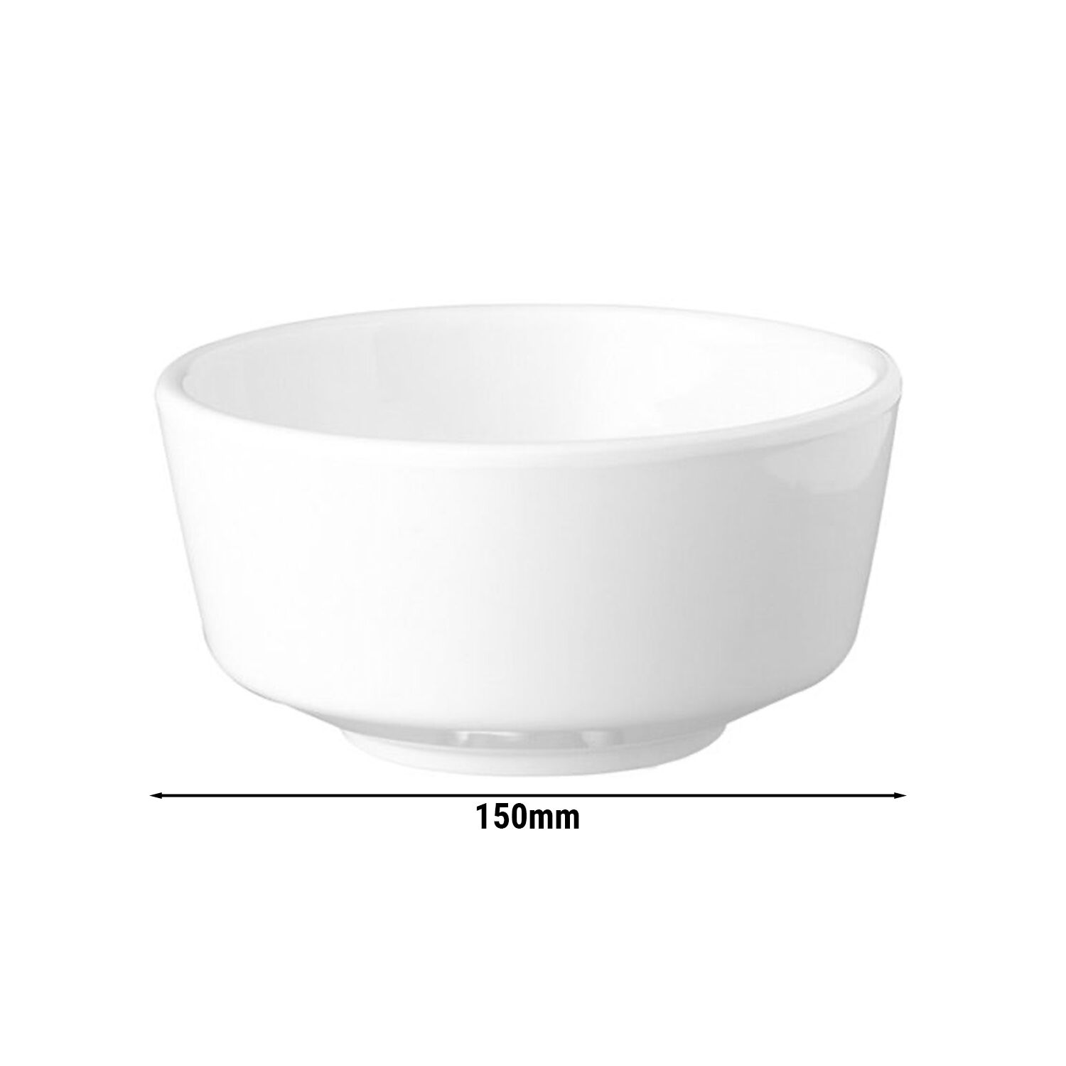 (6 pcs) Coupe - FLOAT - Mélamine - 0,7L - Ø 150mm - Profondeur : 75mm - Blanc