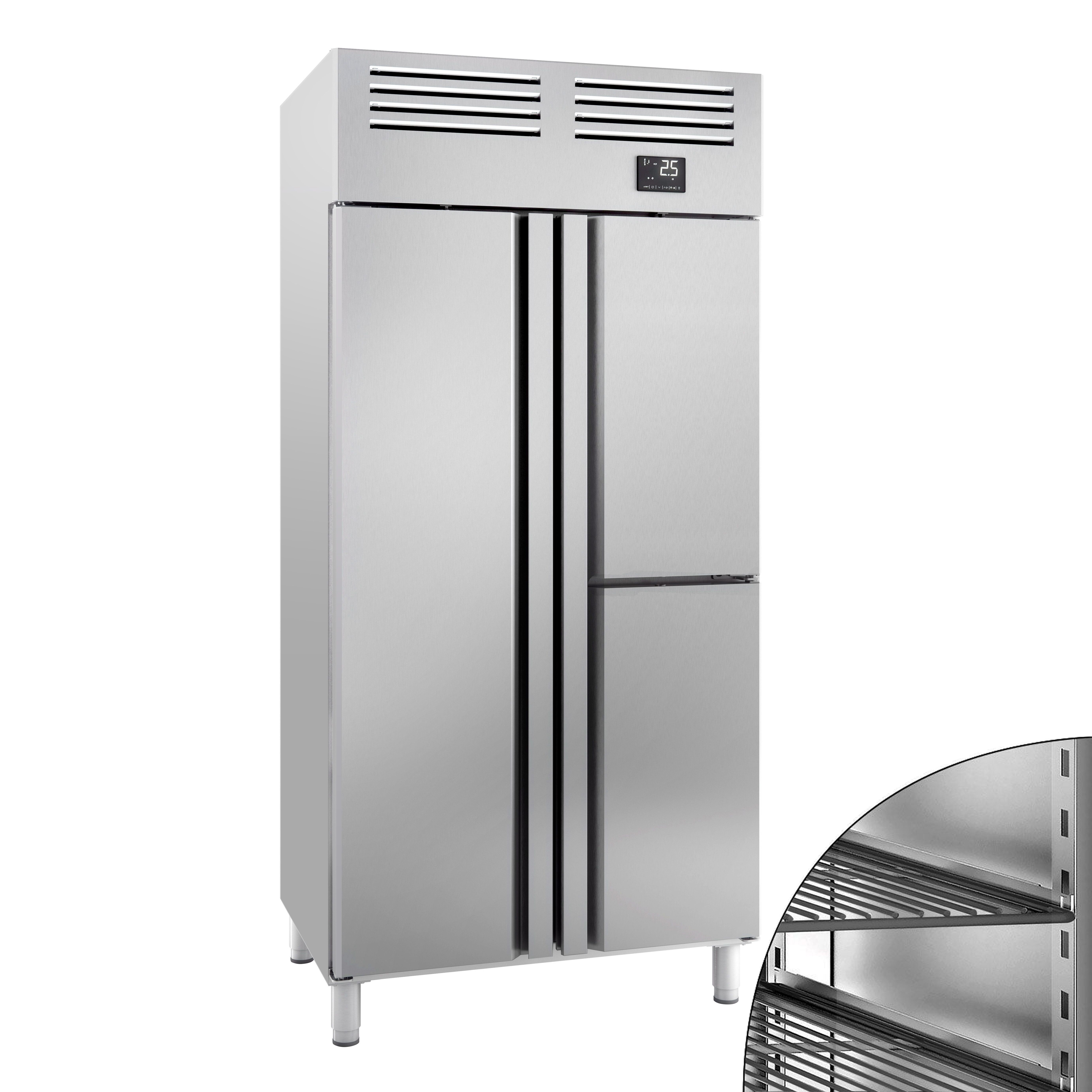 Armoire réfrigérée positive Inox AISI 304 PREMIUM PLUS - GN 1/1 - 745 L - avec 3 portes & 9 grilles GN 1/1