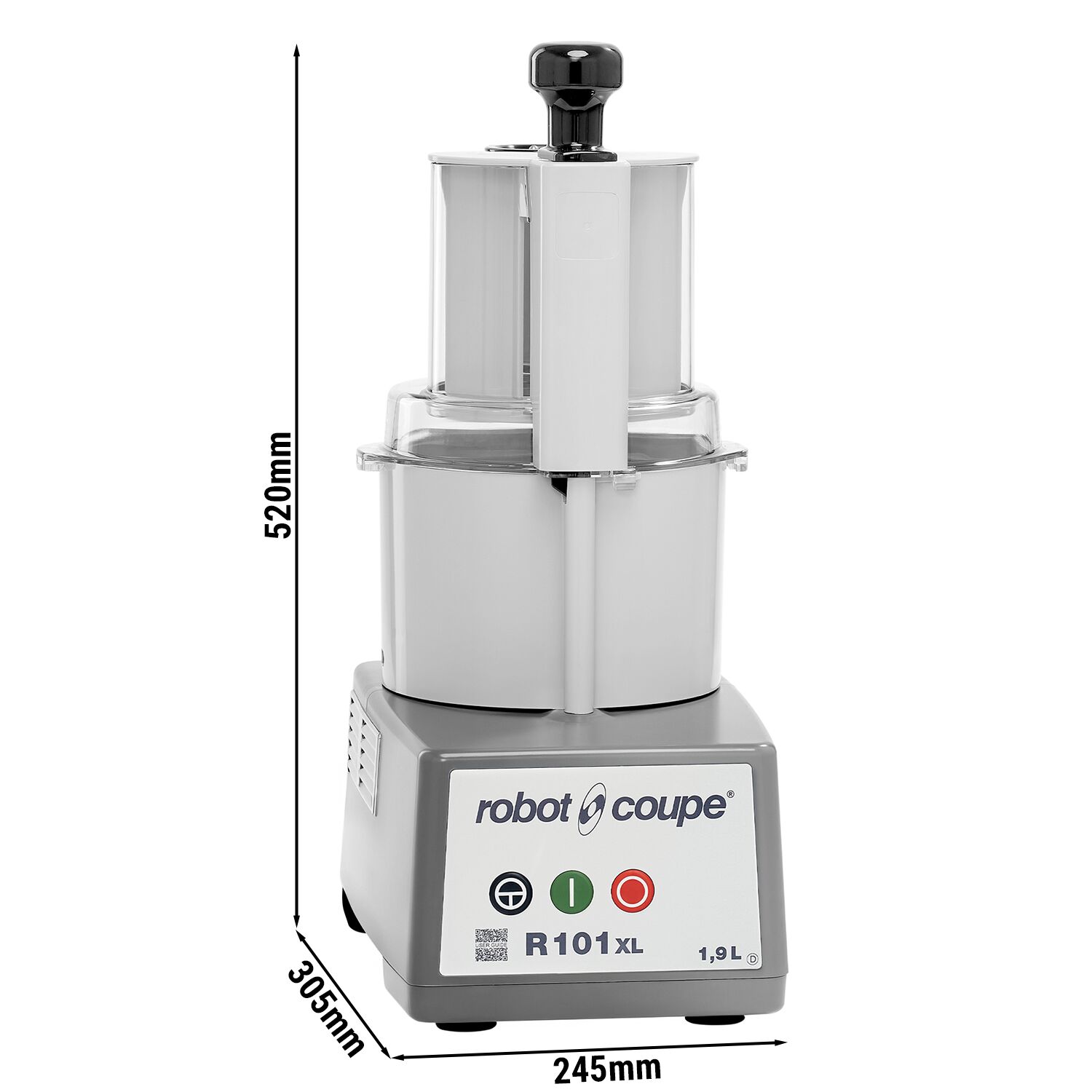ROBOT COUPE | R 101 XL - Allzweck-Küchenmaschine / Gemüseschneider / Cutter - 1,9 Liter - 450 Watt - 1500 U/min