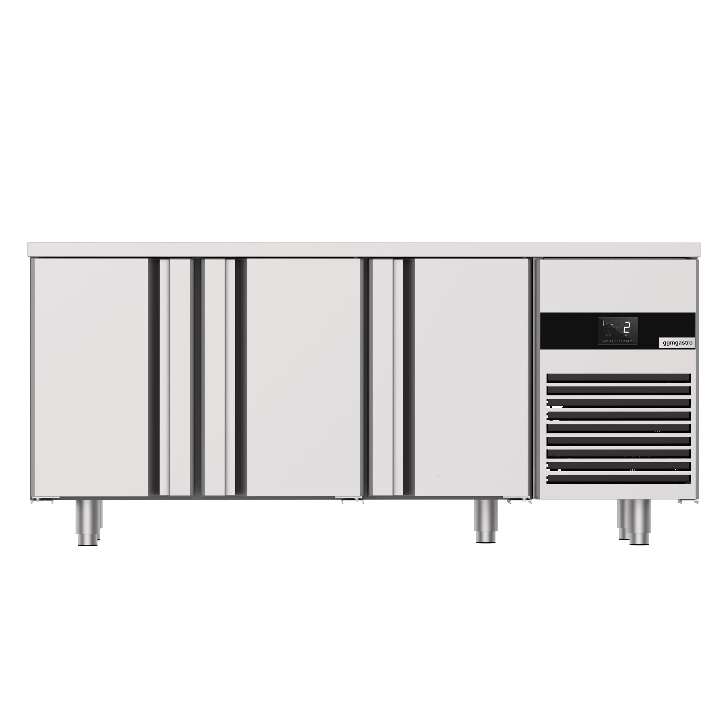 Table réfrigérée de boulangerie PREMIUM - 2100x800 mm - avec 3 portes