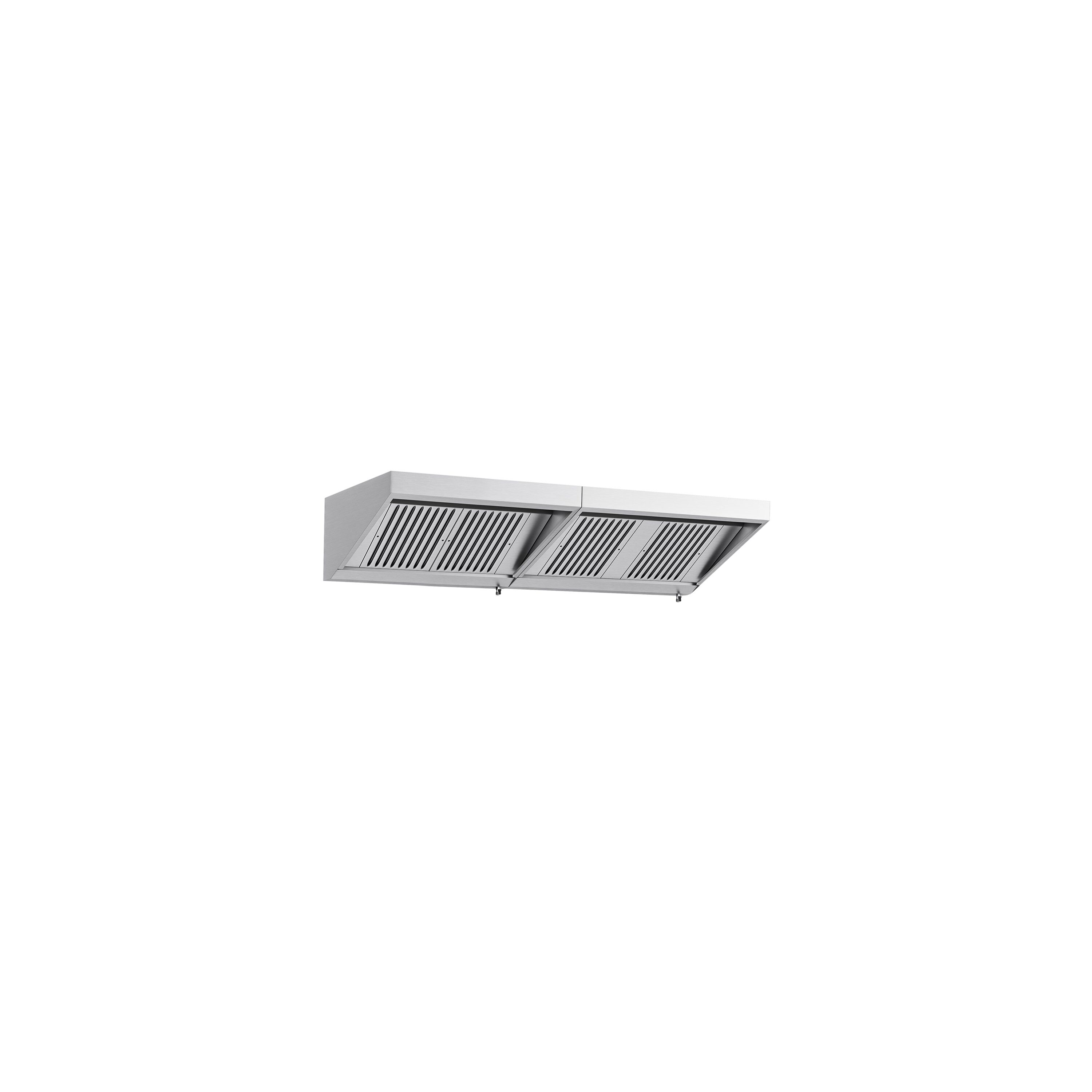 Commercial Wall-Mounted Extraction Canopy - with Motor - 2600mm - with Baffle Filters & LED Lighting