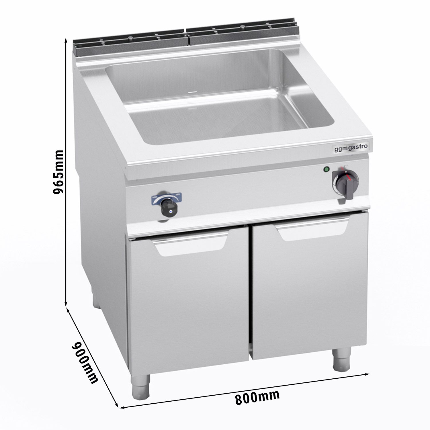 Bain-marie électrique – 3,2 kW – 2 × GN 1/1 + 2 × GN 1/3