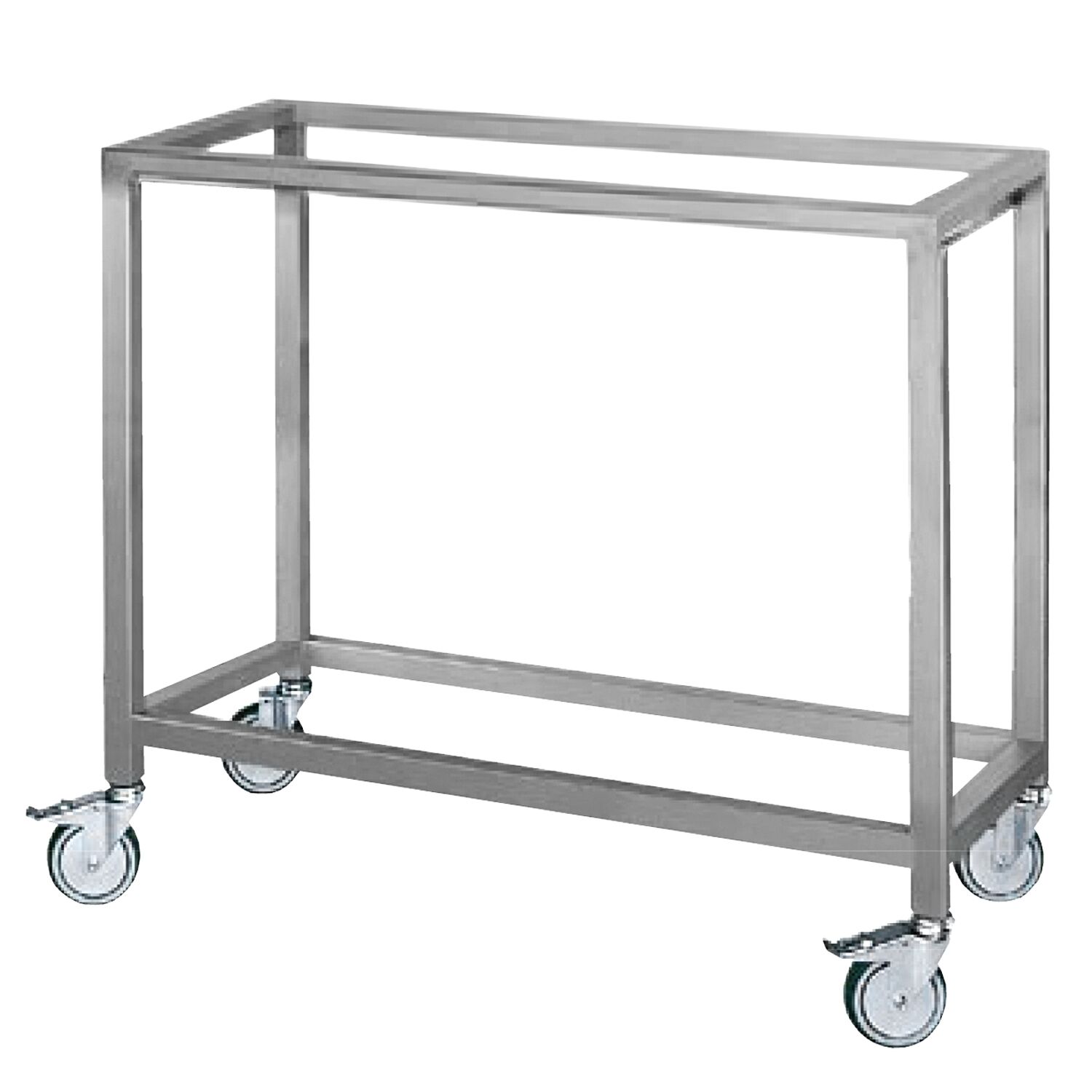 Soubassement ouvert - 1190x480x883mm - Inox - Série GHKM & EHKM - avec roulettes