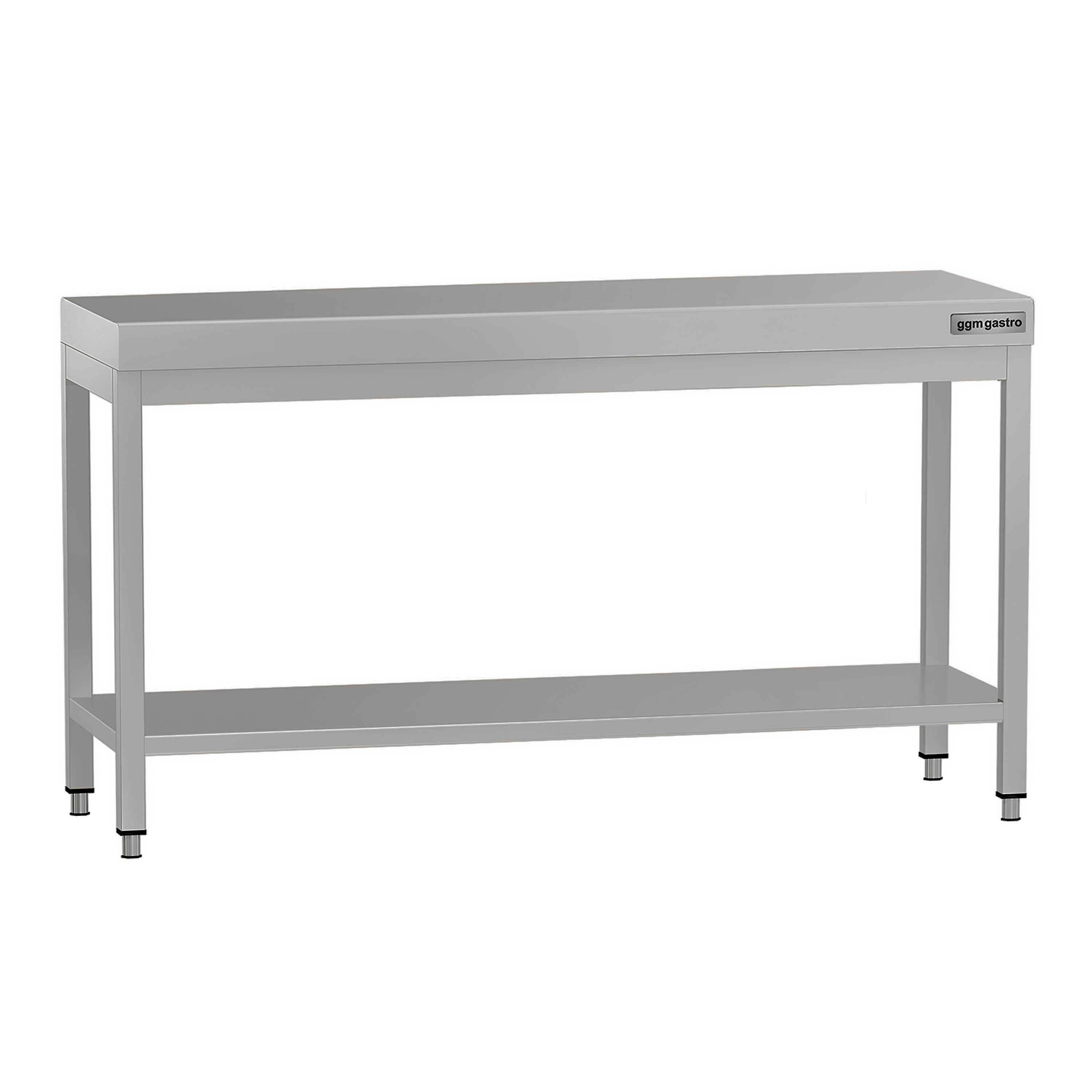 Table de travail en inox ECO – 1600 × 600 mm – avec tablette inférieure