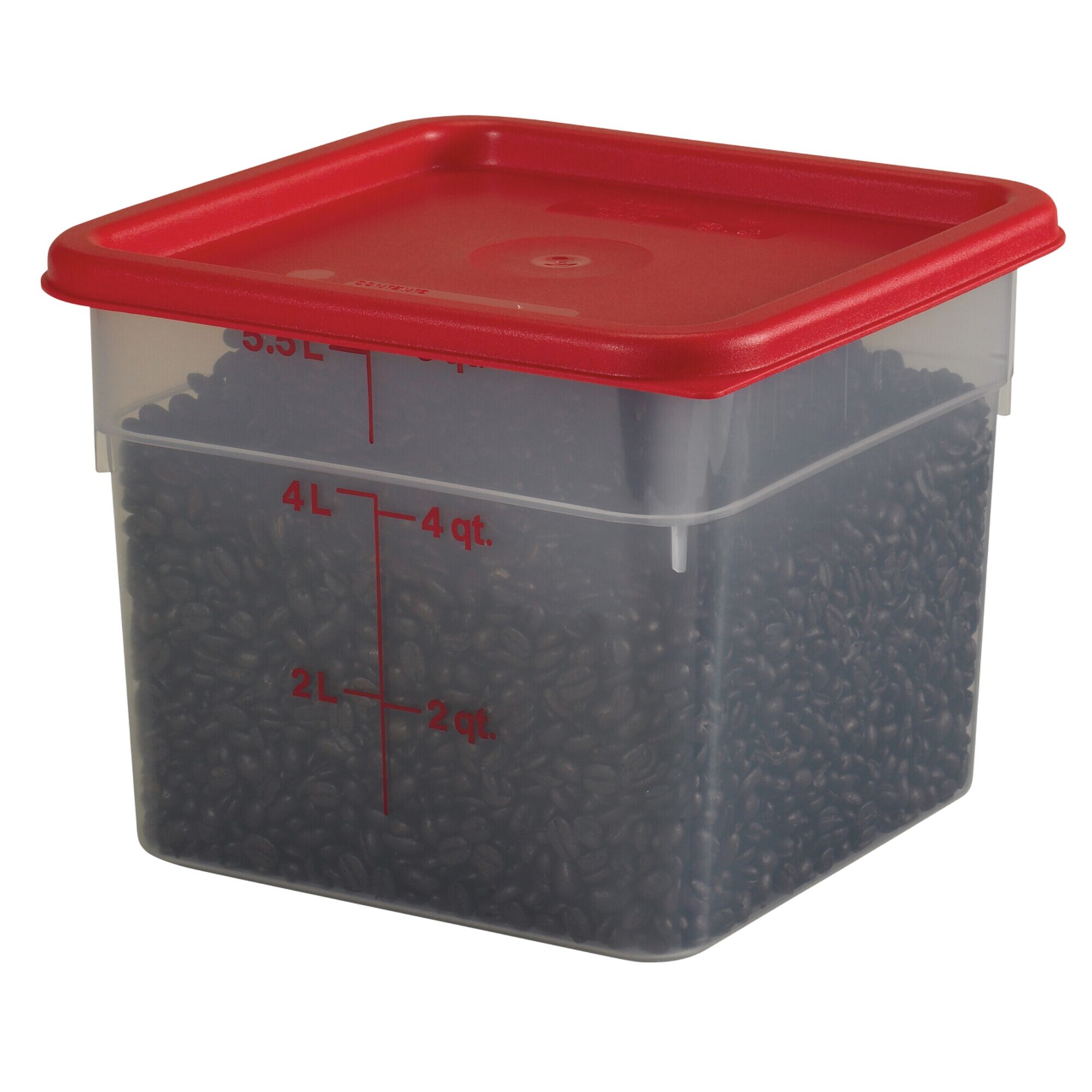 (6 pièces) CAMBRO | CAMSQUARES® – Récipient – 5,7 litres – transparent