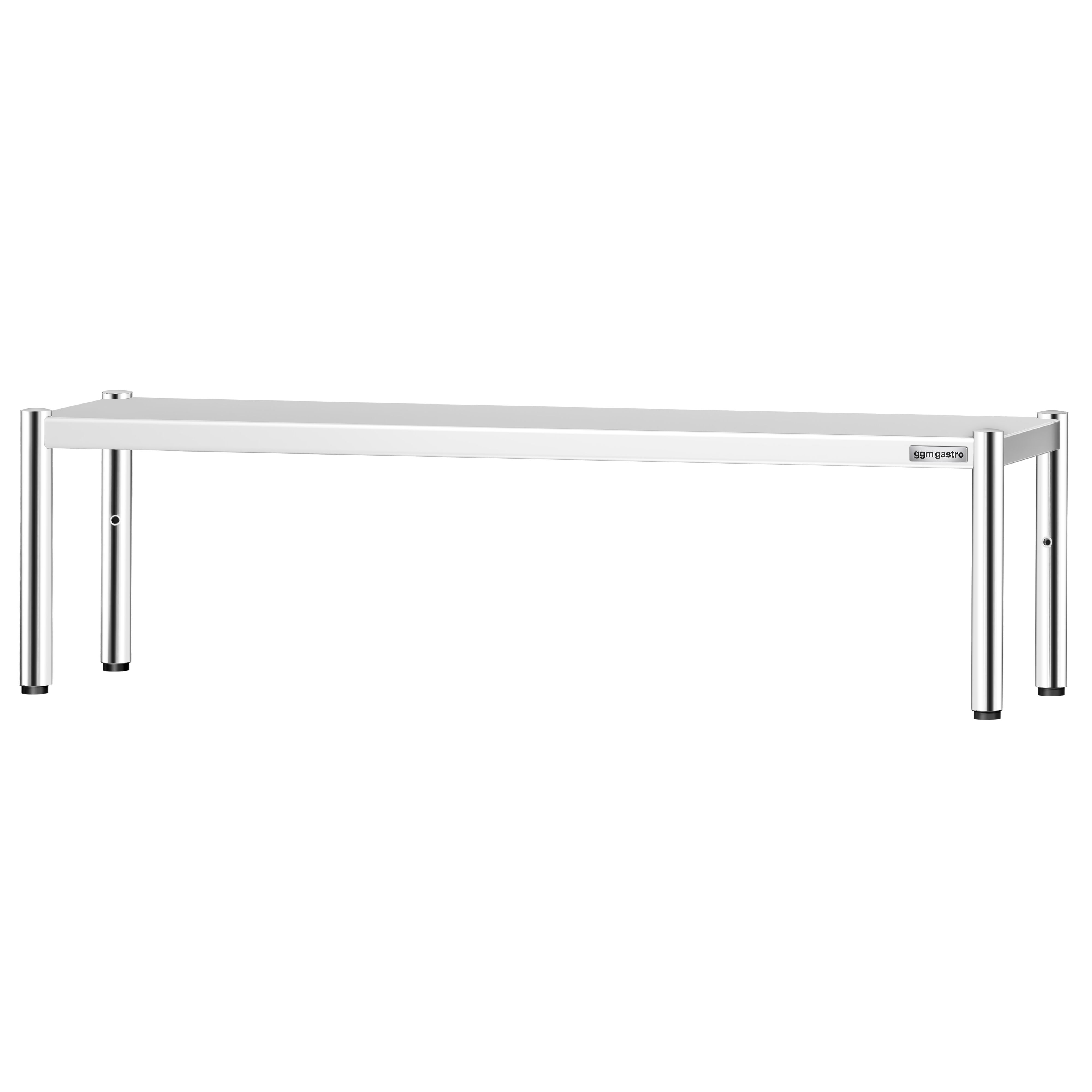 Étagère supérieure en inox – 1 niveau – 1800 × 370 mm – hauteur réglable