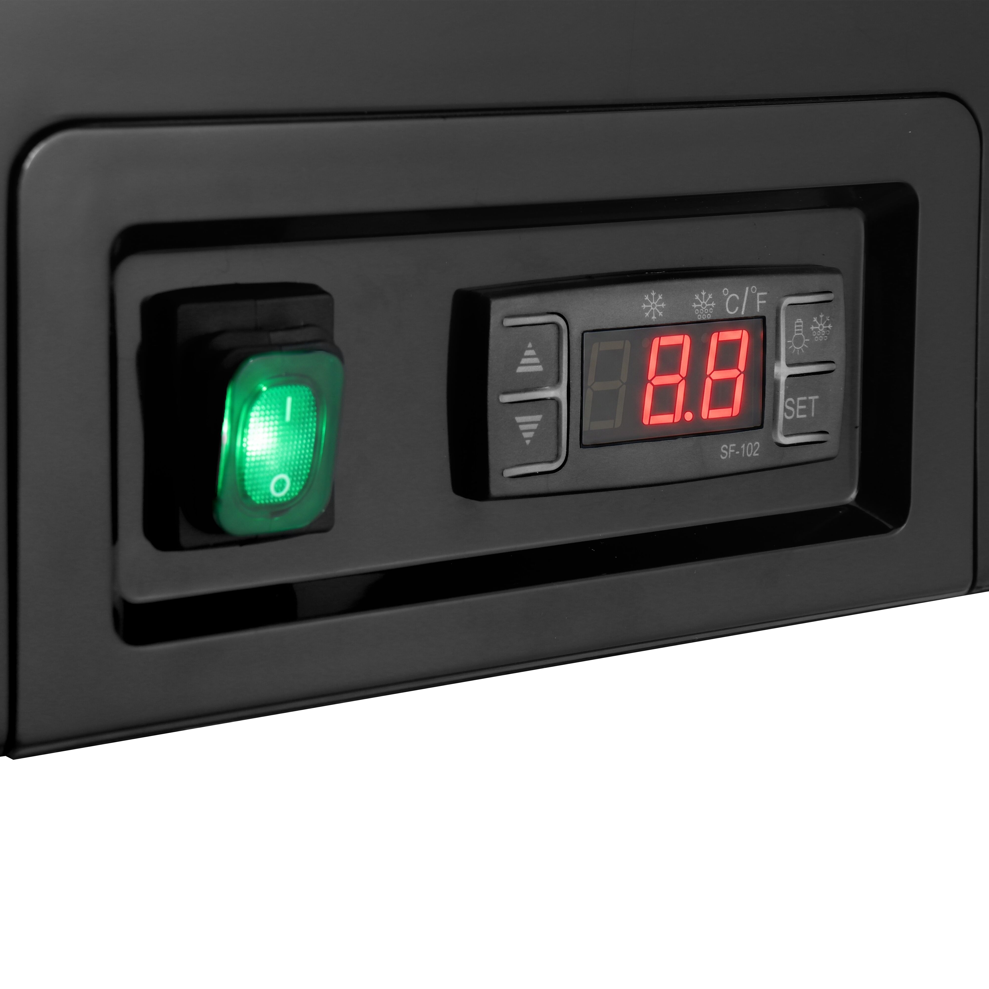 Tisch-Kühlvitrine - 100 Liter - 705mm - mit 2 Ablagen - LED Beleuchtung