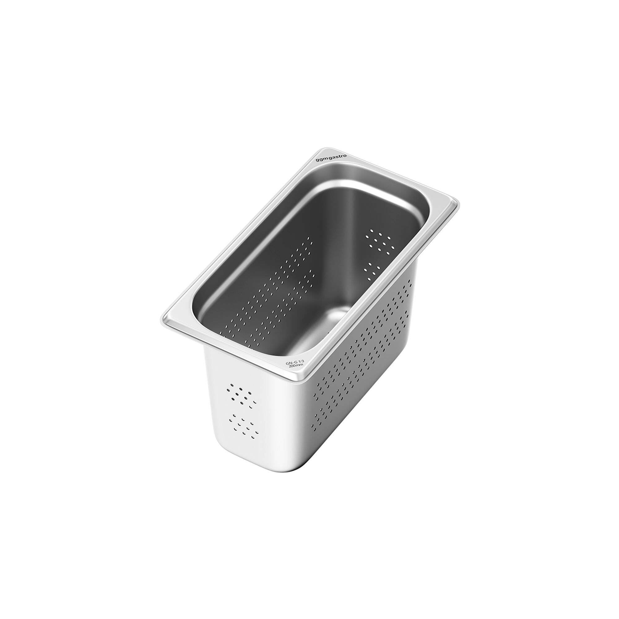 (6 pièces) Récipients en acier inoxydable GN 1/3 - perforés - hauteur : 200mm