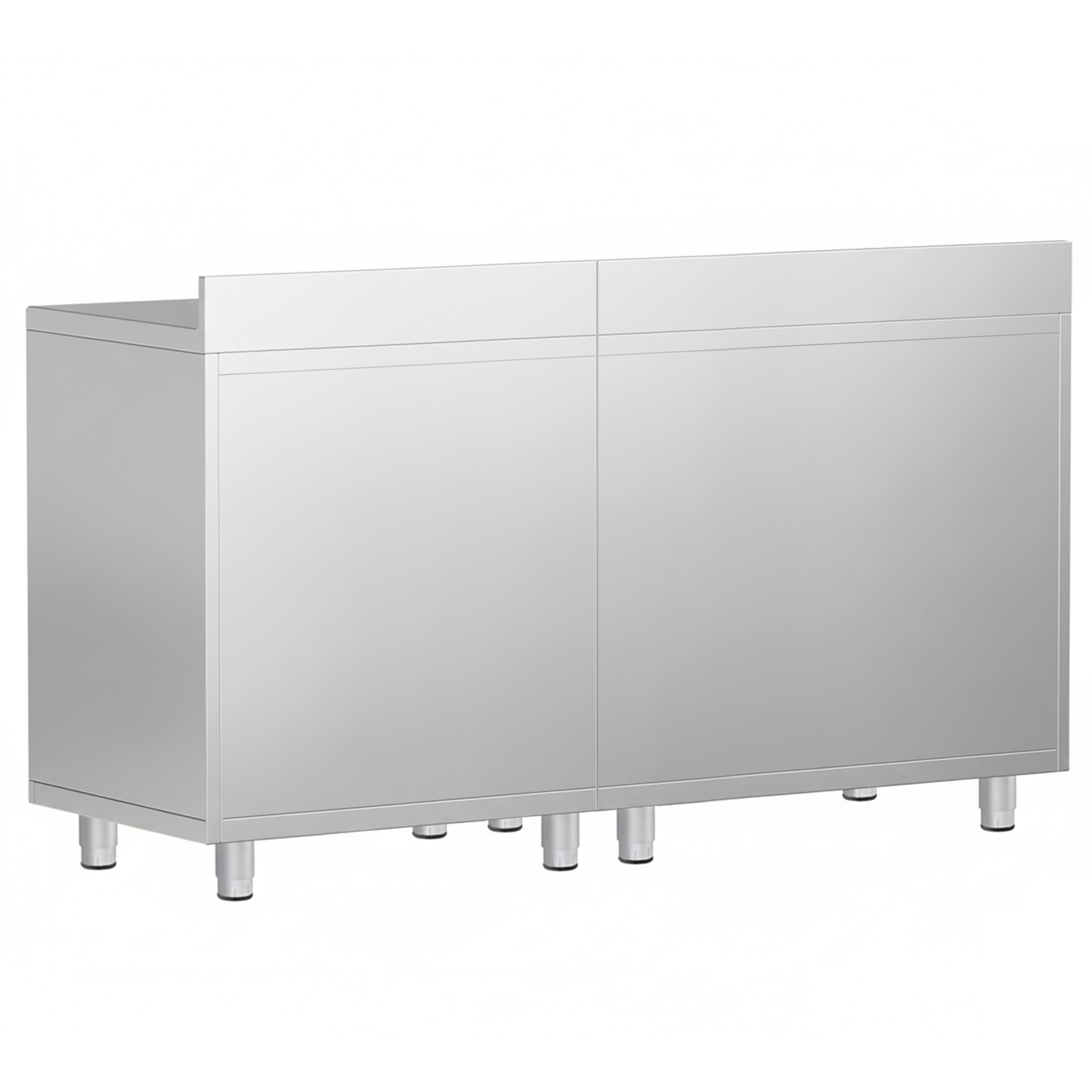 Armoire de travail pour machine à café filtre - 1800x600mm - avec dosseret - 4 portes battantes