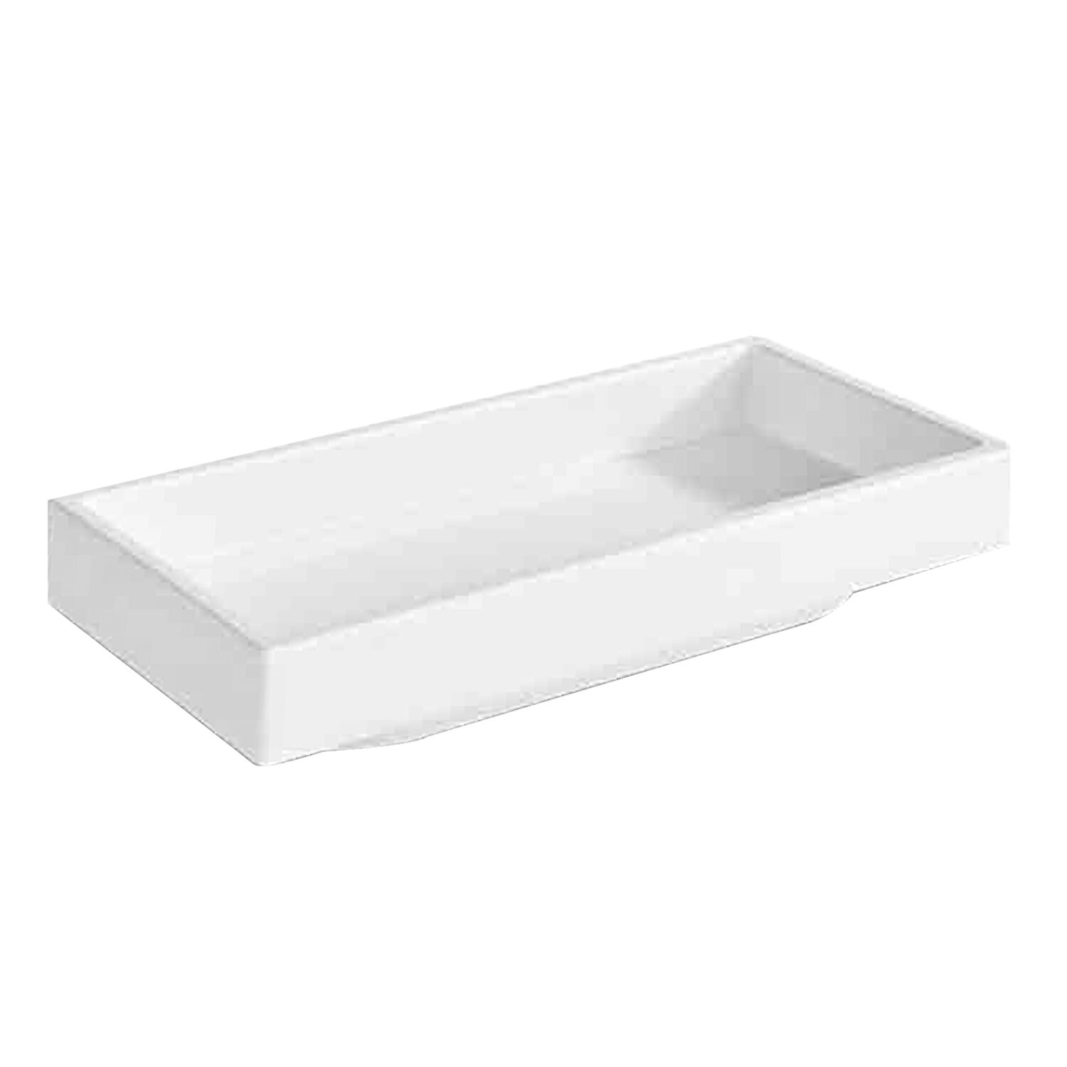 (6 pcs) Coupe - ASIA PLUS - Mélamine - 100ml - rectangulaire - 155x75mm - Profondeur : 30mm - Blanc