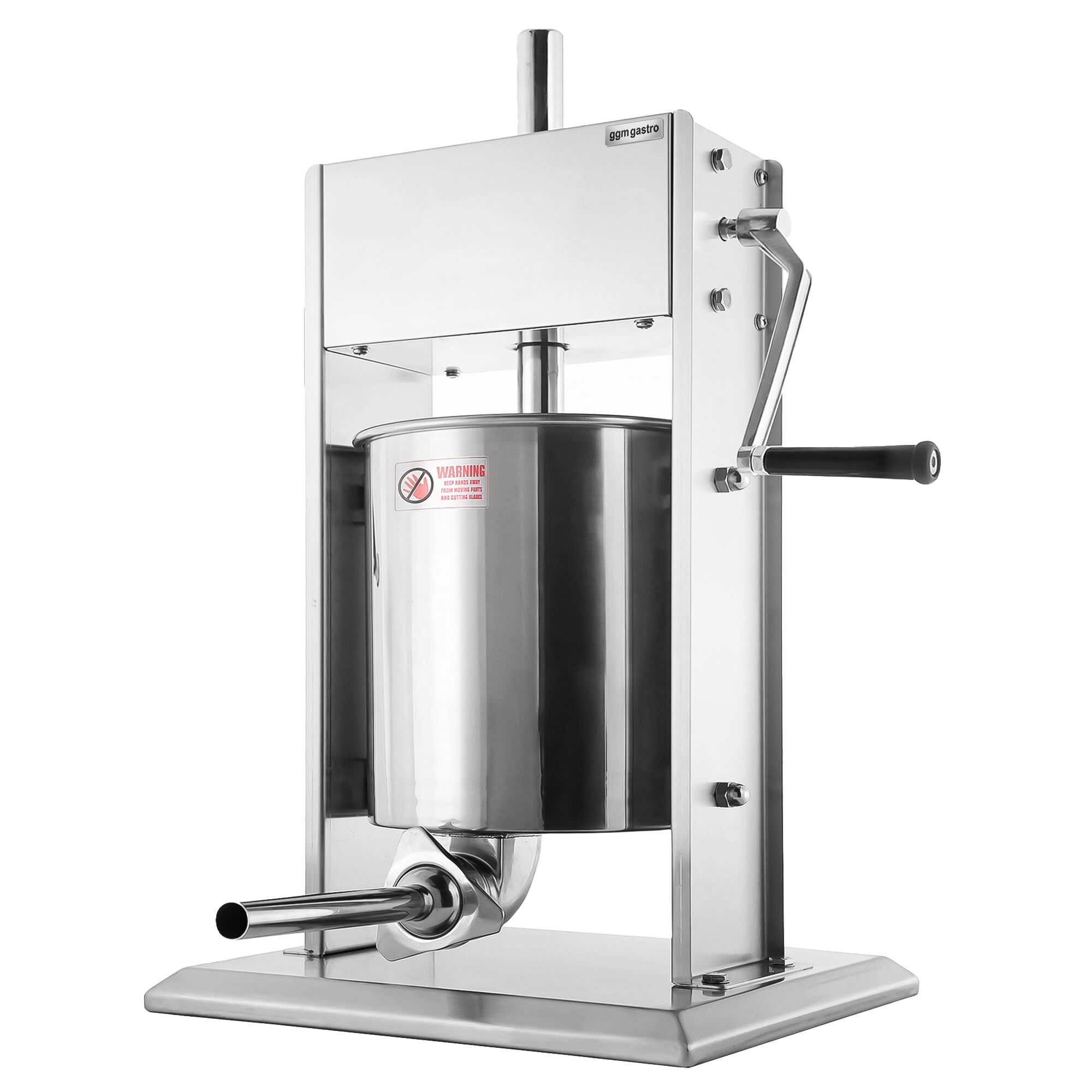 Poussoir à saucisses Manuel & Machine à churros - 10 Litres - inox - incl. 4 Embouts à saucisses & 3 Embouts à churros