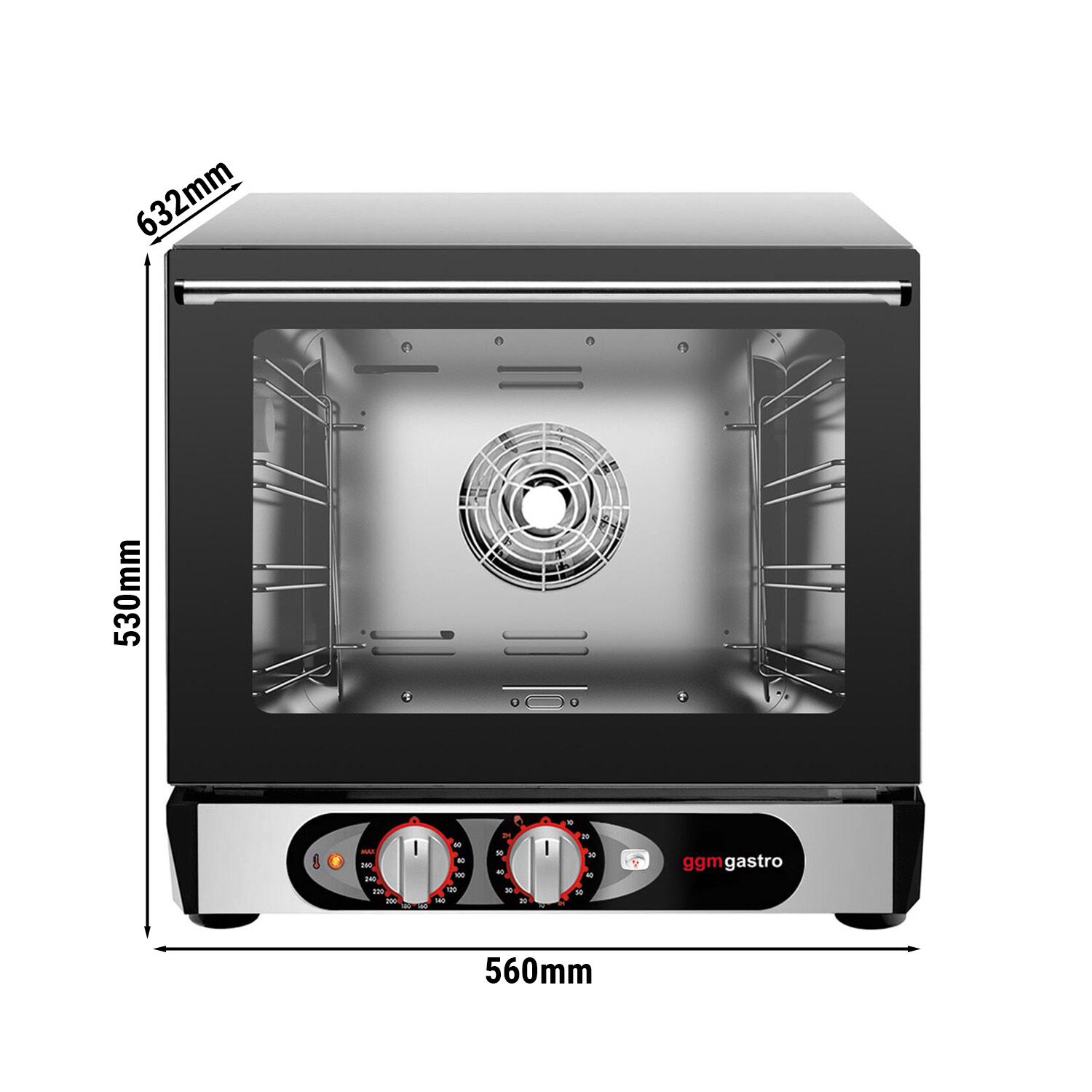 Four à convection COMPACT – manuel – incl. 4 plaques 450 × 340 mm