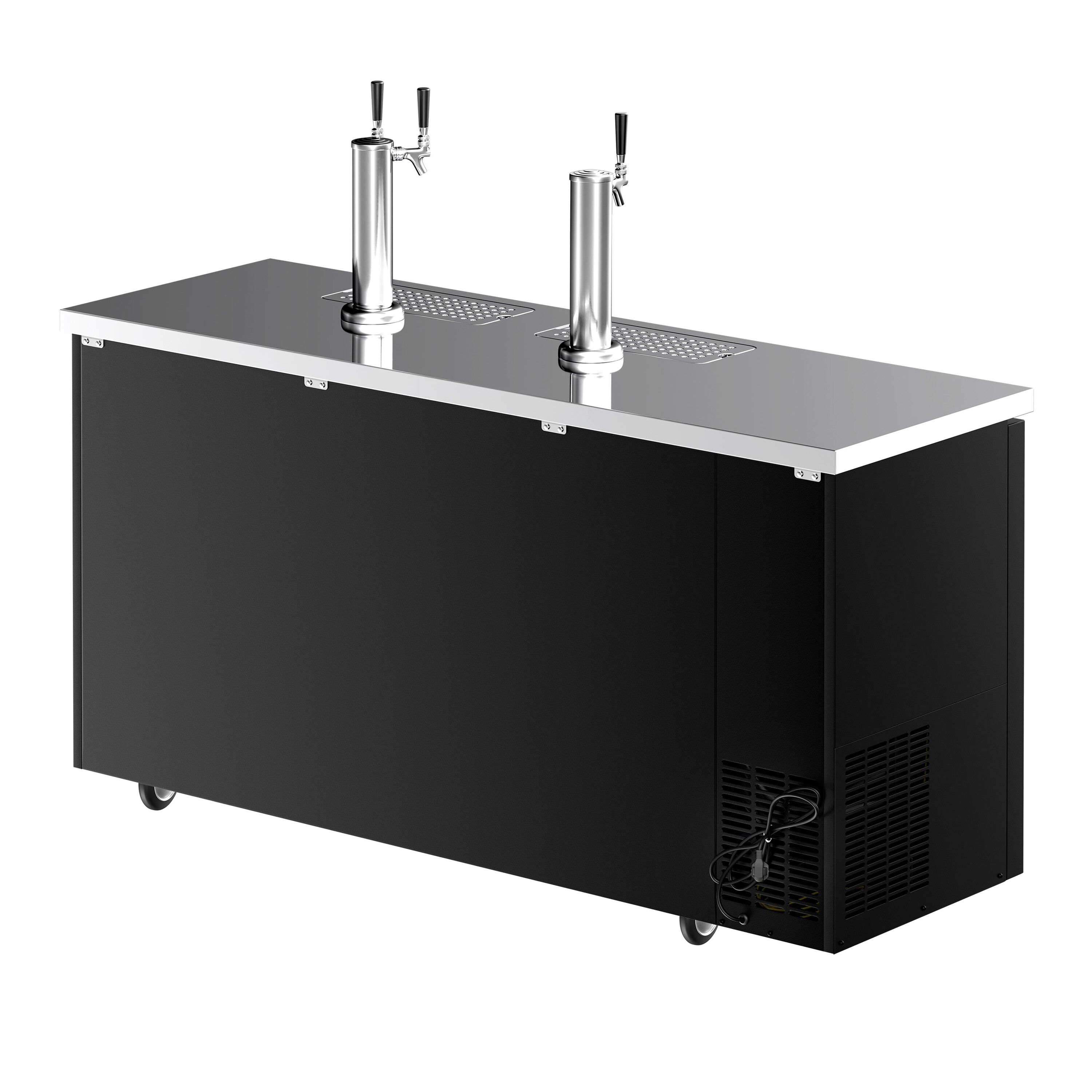 Bierkühler mit Zapfhahn - 3x 50 Liter Fässer - 1850x620mm