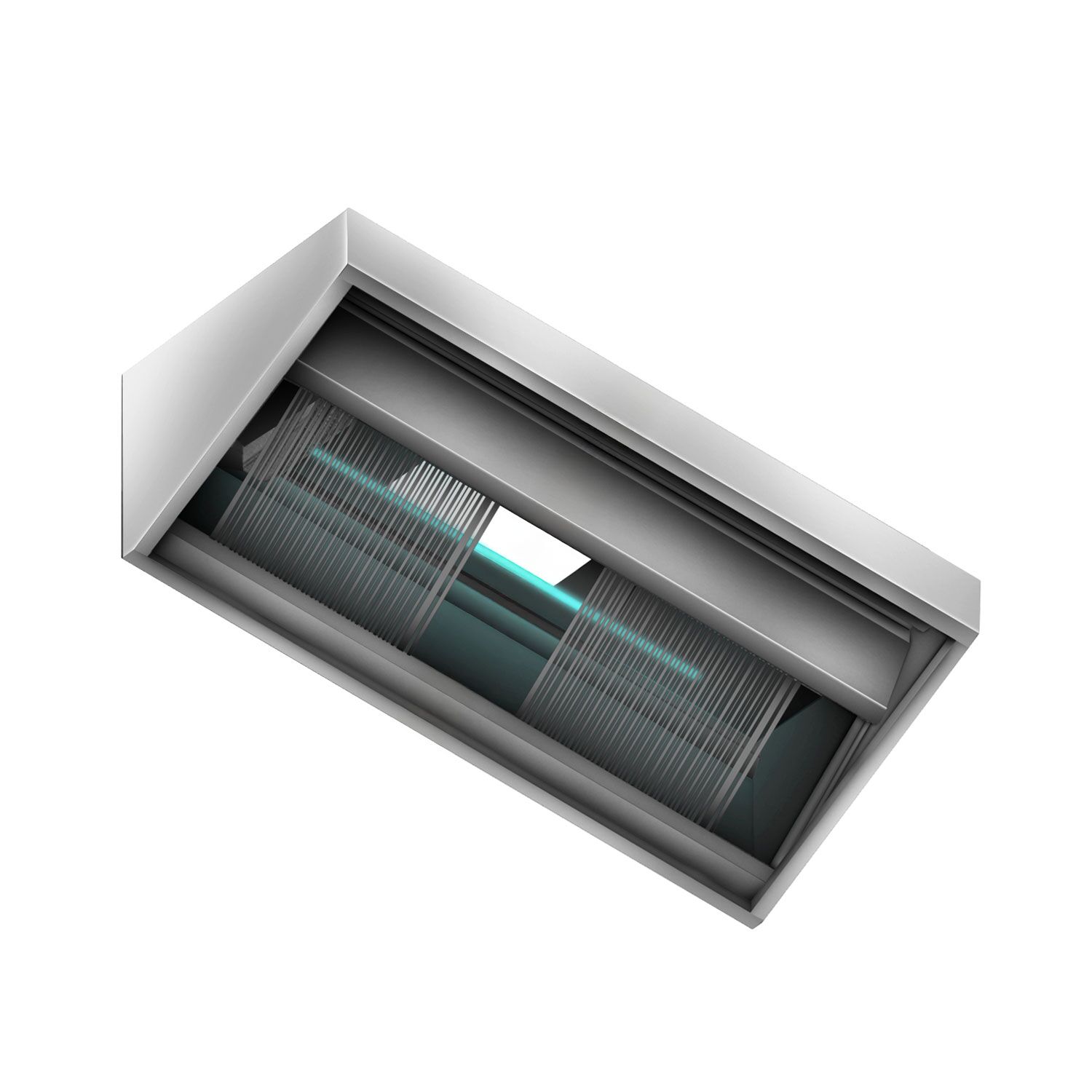 Hotte aspirante plasma - 1600 mm - efficacité de purification de l’air 95 % - avec filtre et lampe