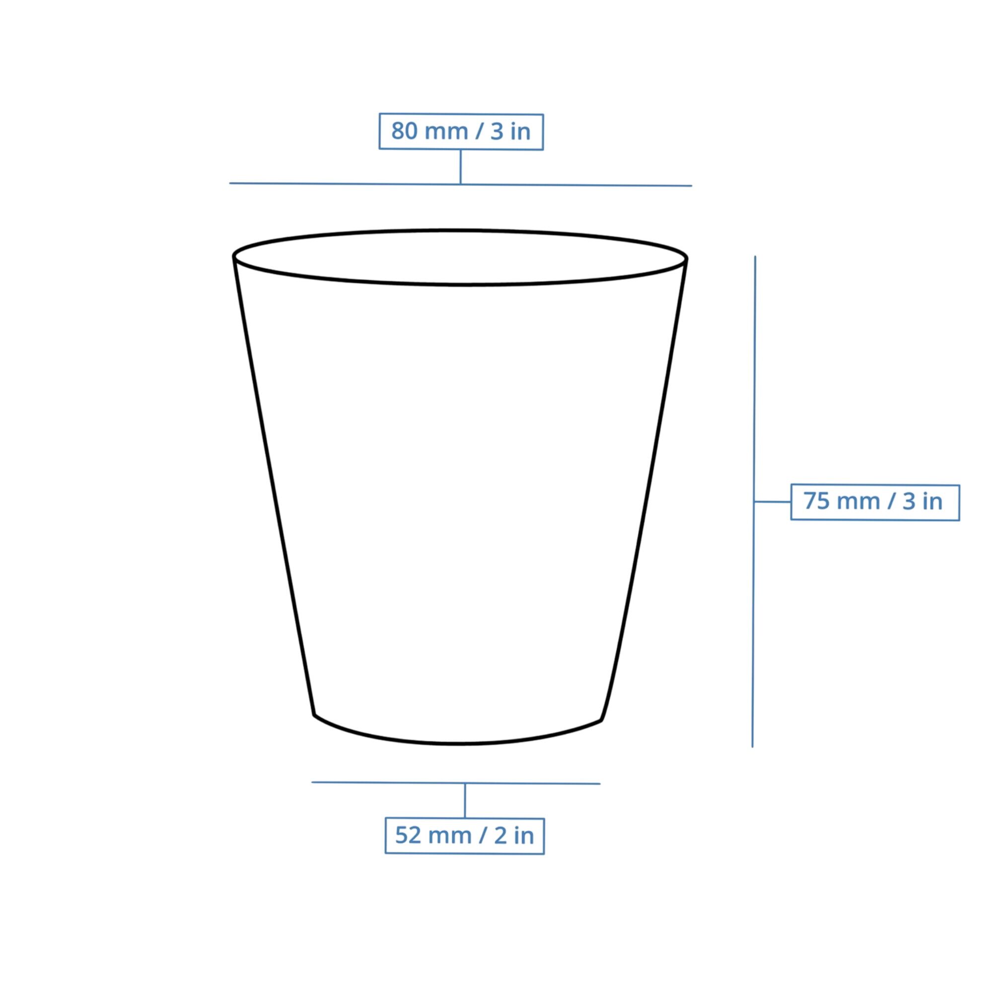 (1000 pcs) Couvercle réutilisable - Transparent - compatible avec 100ml Bol à soupe Ø80mm