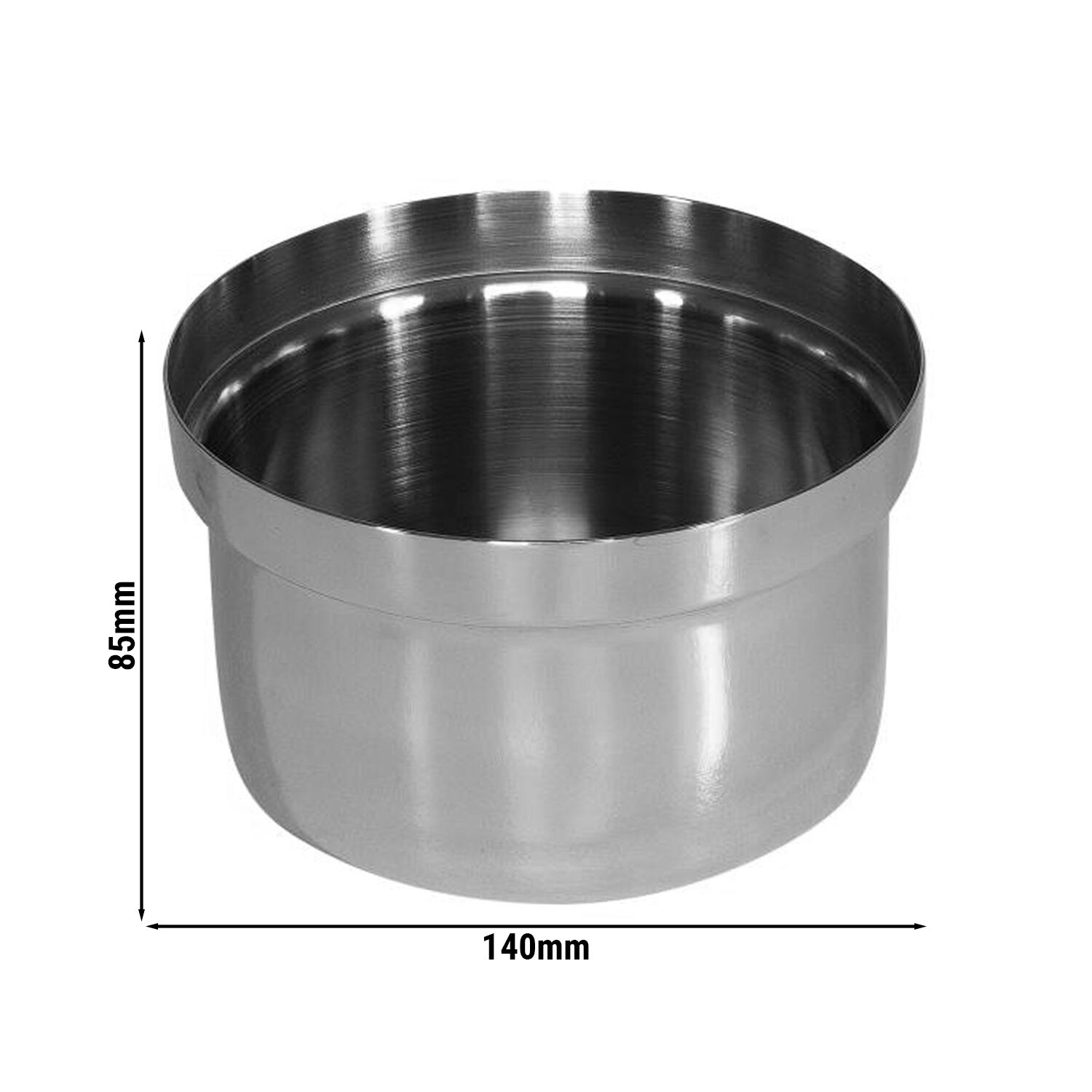 (6 pcs) Coupe - BRIDGE - Acier inoxydable 18/8 - carré - 140x140mm - Profondeur : 85mm