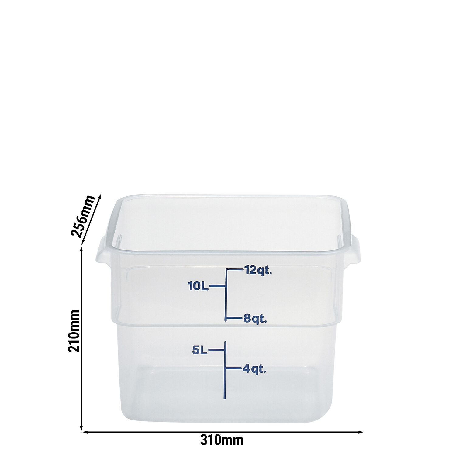 (6 pièces) CAMBRO | CAMSQUARES® – Récipient – 11,4 litres – transparent