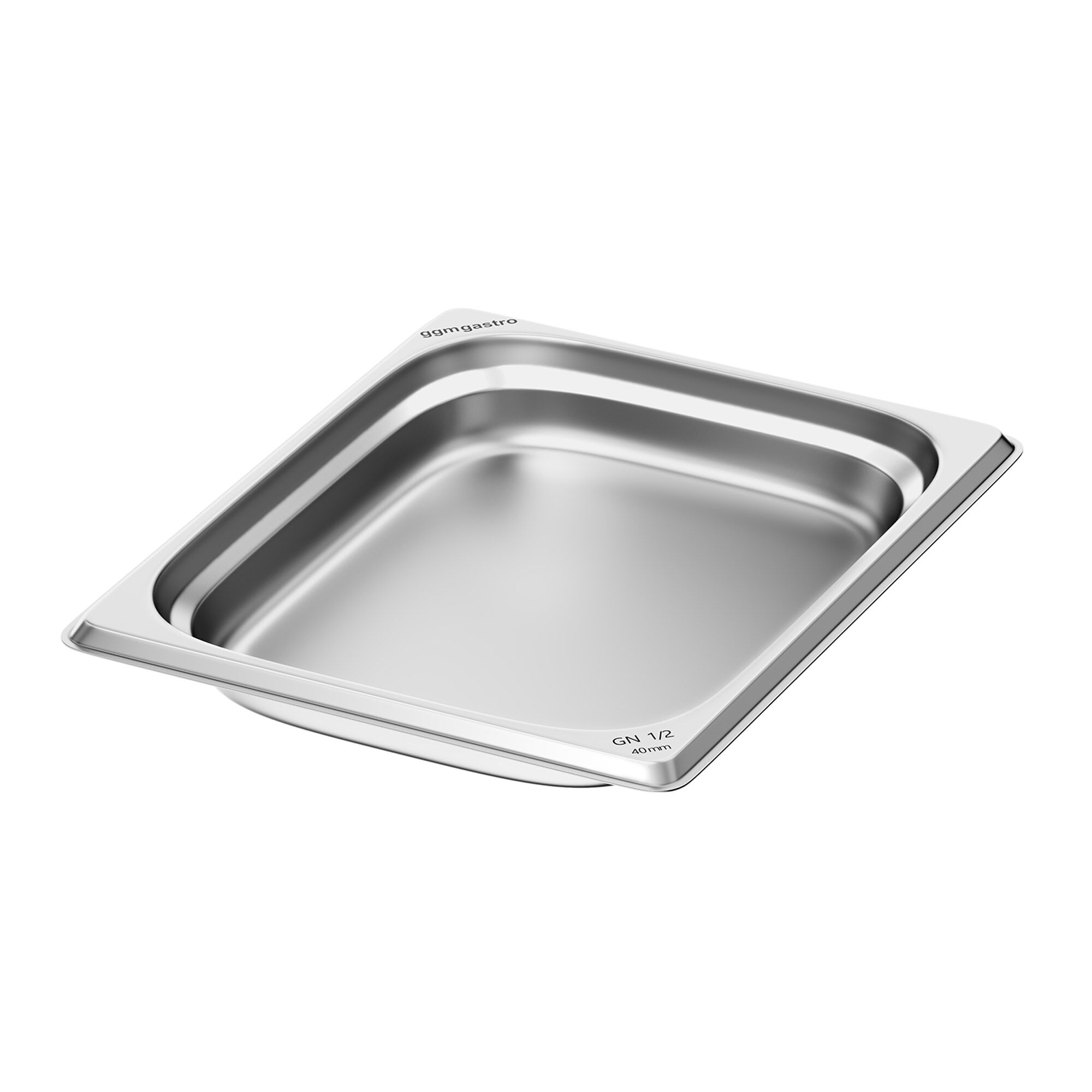 (6 pièces) Récipients en acier inoxydable GN 1/2 - hauteur 40mm