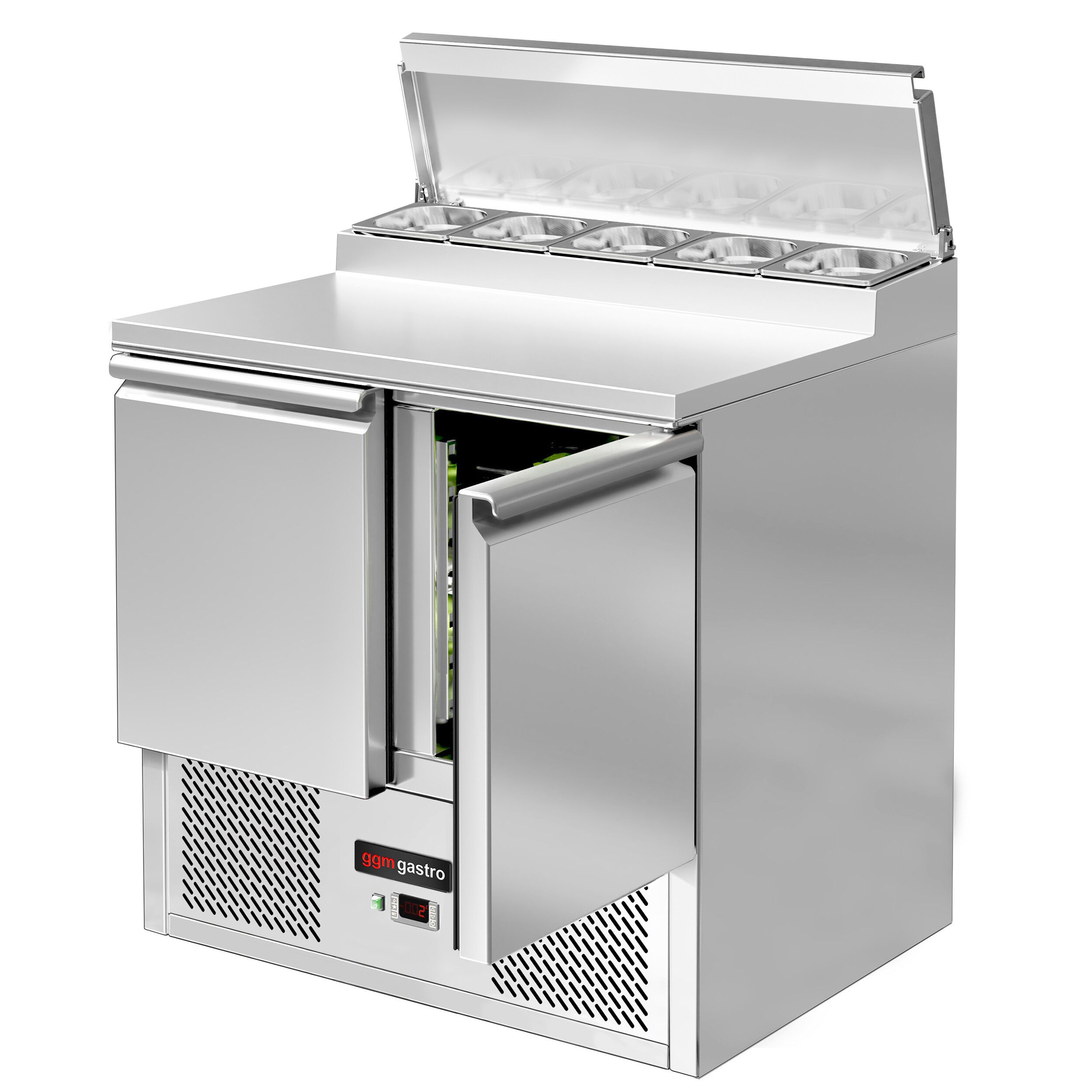 Table de préparation Mini ECO - 900 mm - 2 portes - pour 5x GN 1/6