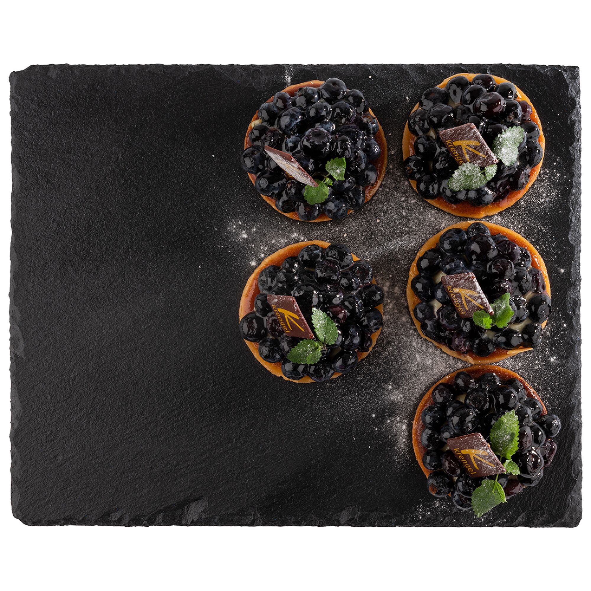 (6 pcs) Plateau en ardoise naturelle - Rectangulaire - Ardoise naturelle - GN 1/2 - 325x265mm