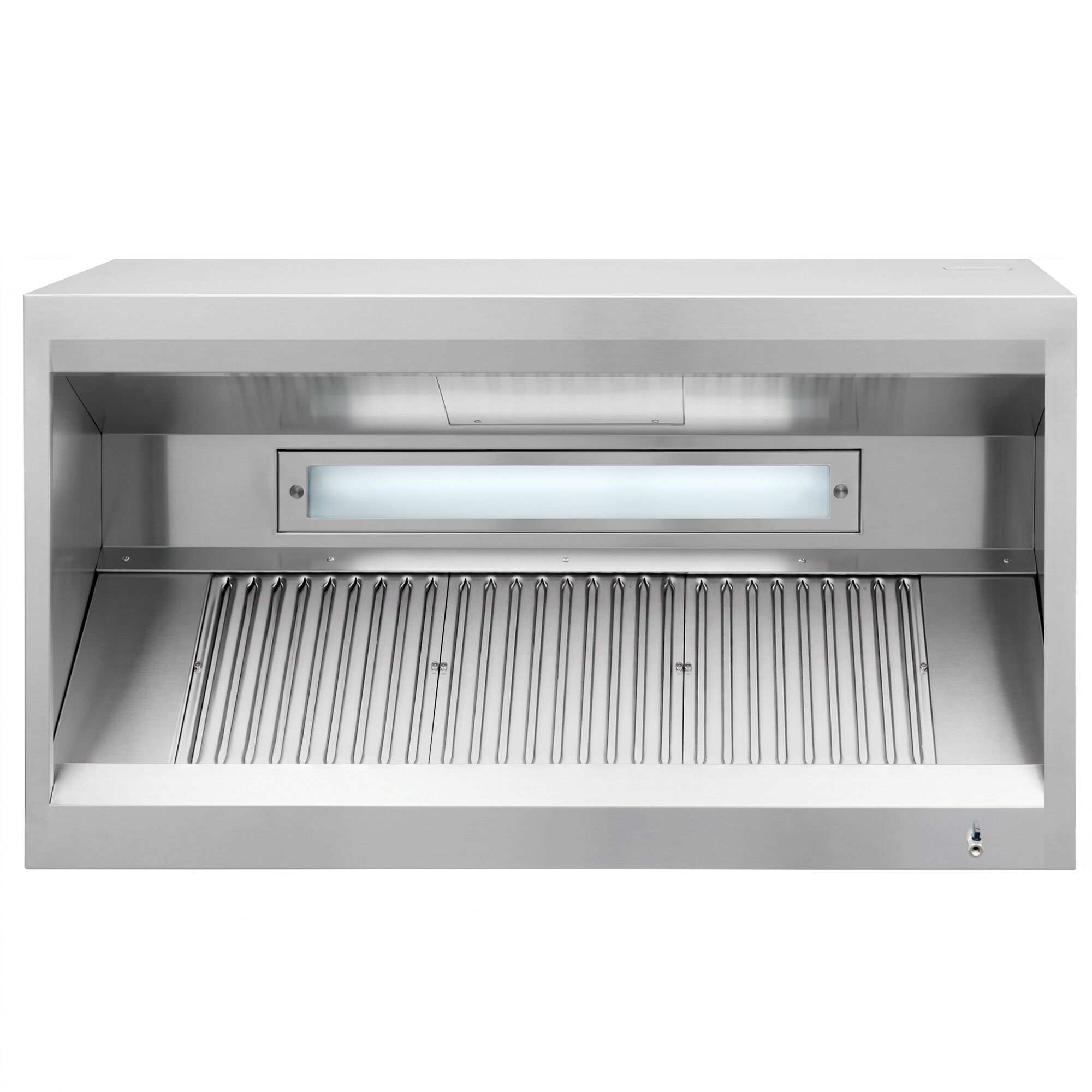 Induction box hood - 1600mm - with filter & light - without motor