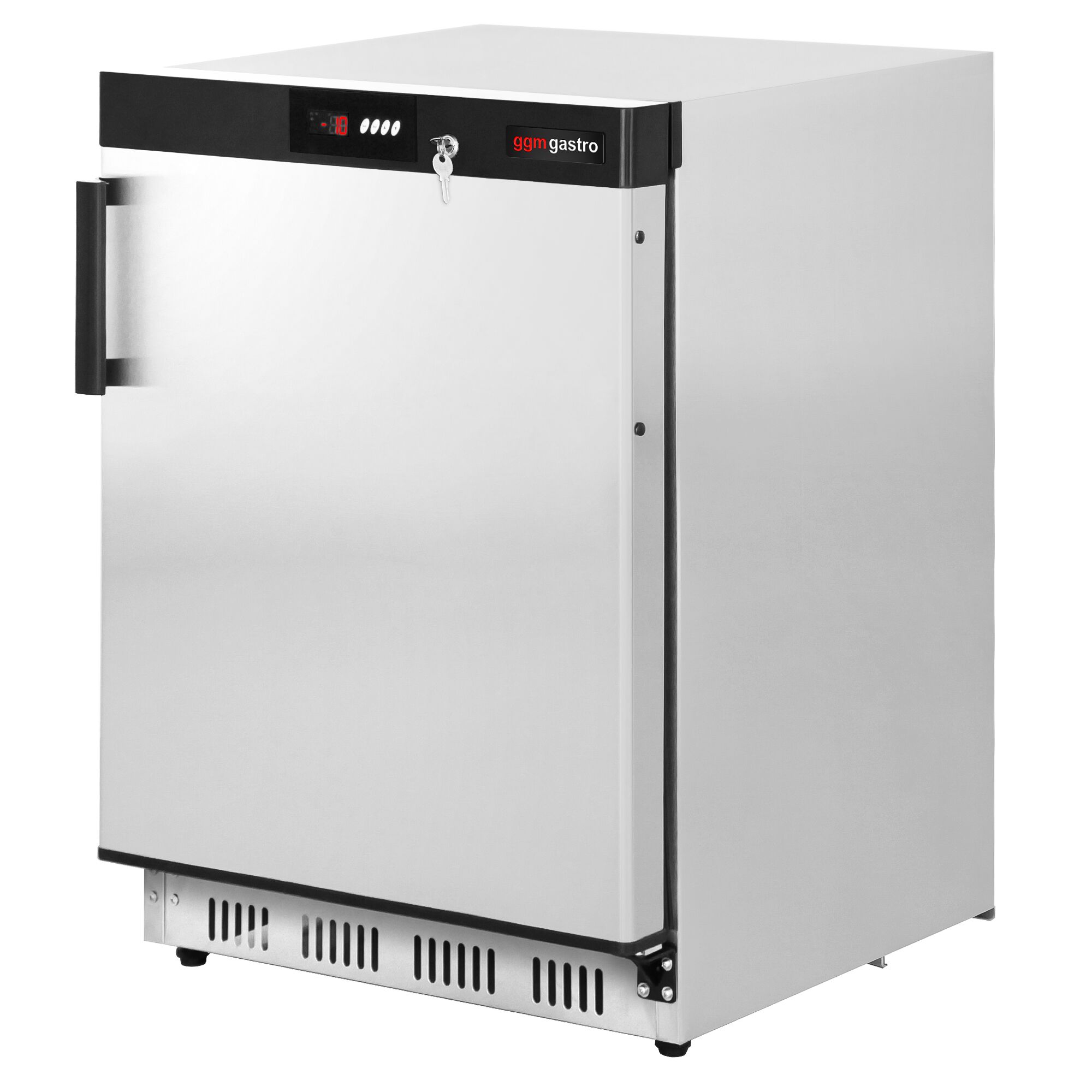 Mini congélateur de stockage inox PREMIUM – 200 litres – avec 1 porte – intérieur de la porte en plastique