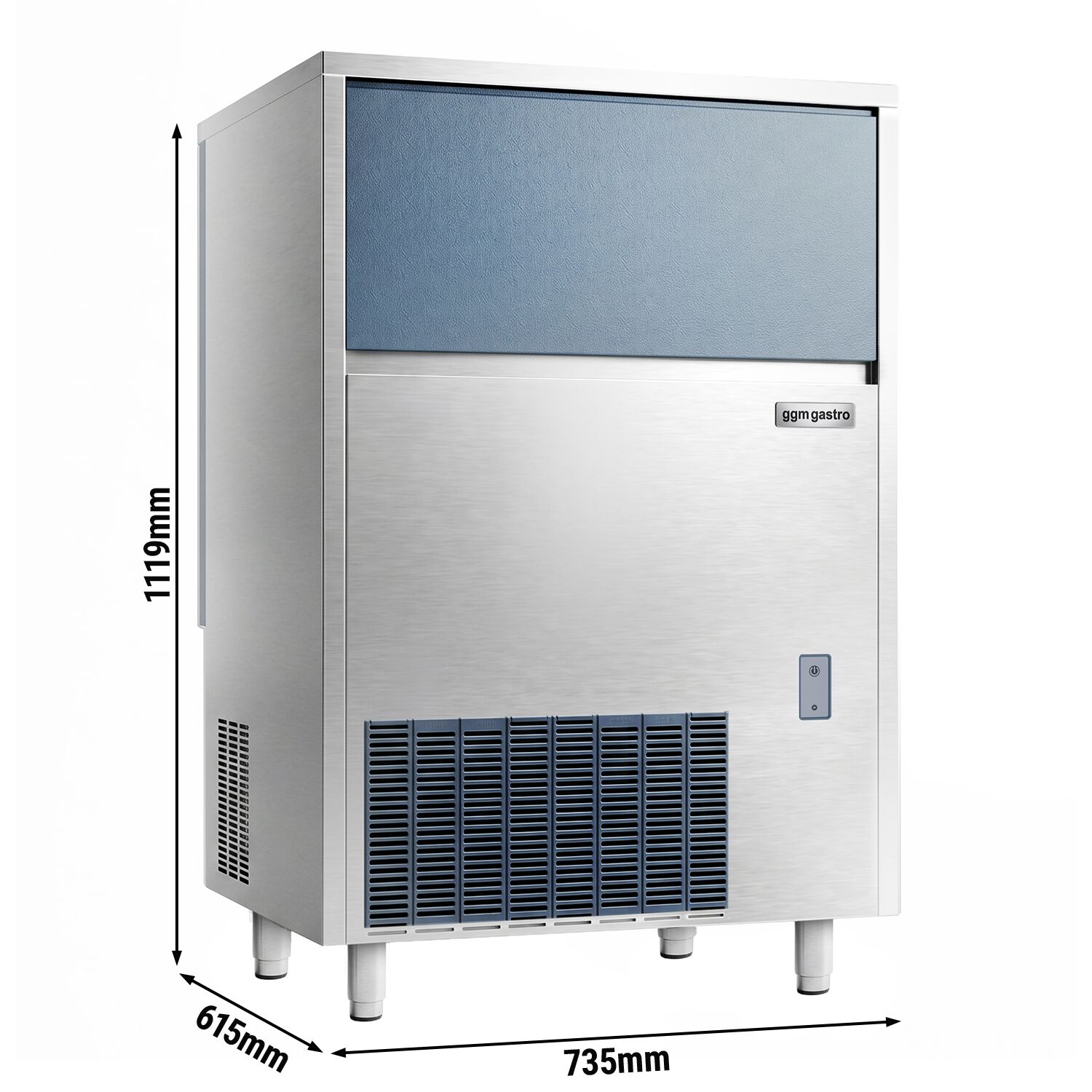 Premium PLUS jégkockakészítő – kocka – 93 kg/24 óra