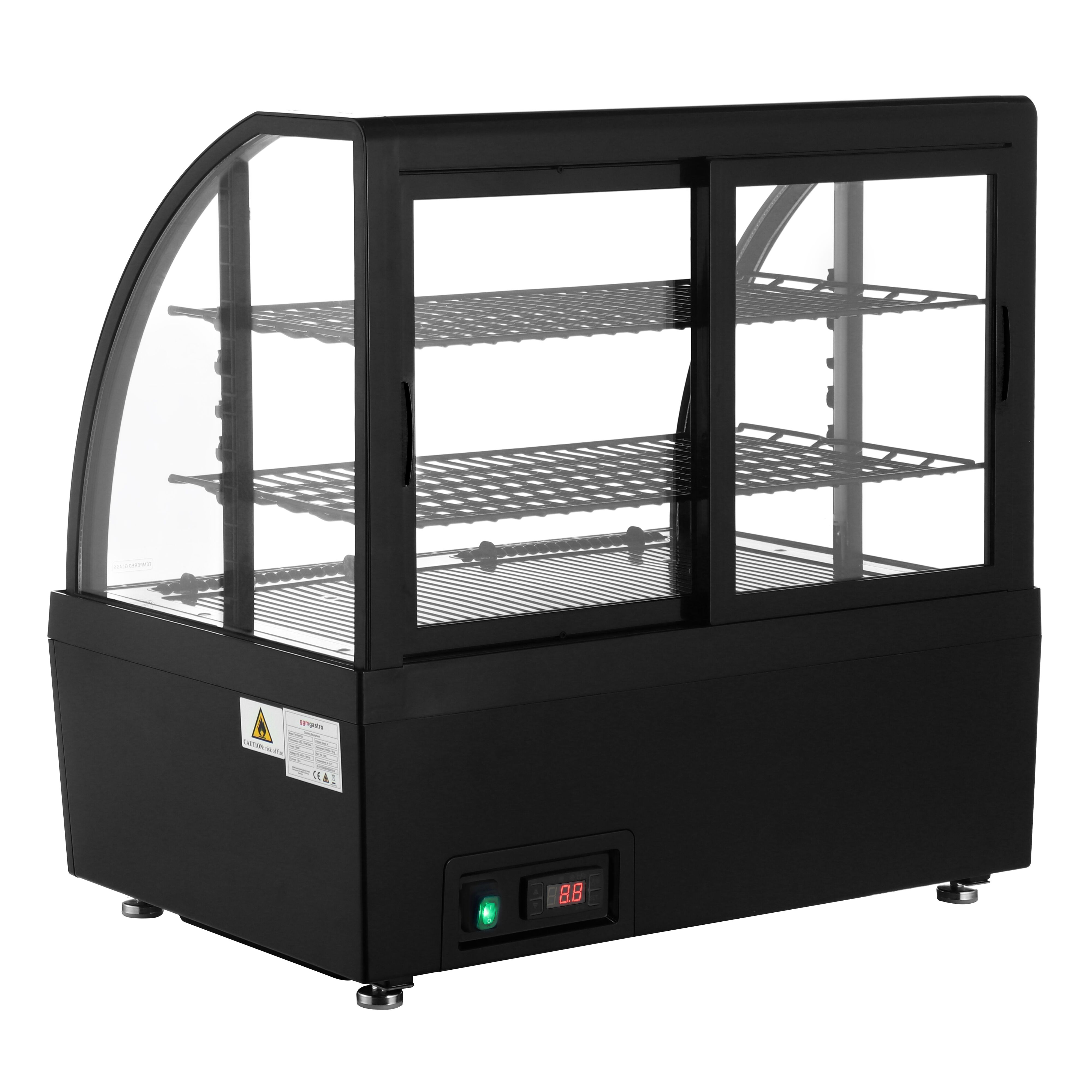 Tisch-Kühlvitrine - 100 Liter - 705mm - mit 2 Ablagen - LED Beleuchtung