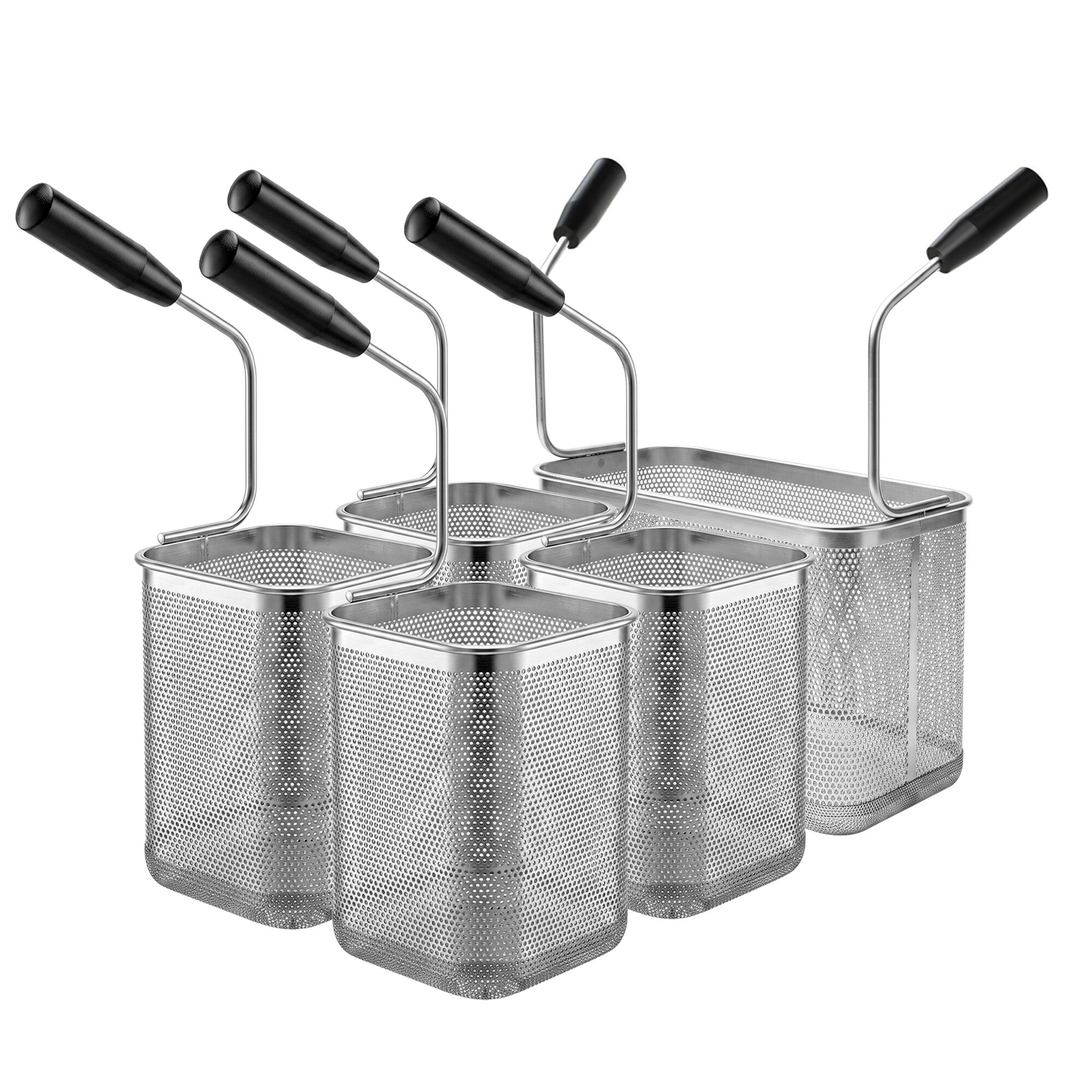 (5 pcs) Ensemble de paniers à pâtes - 1x GN 1/3 & 4x GN 1/6