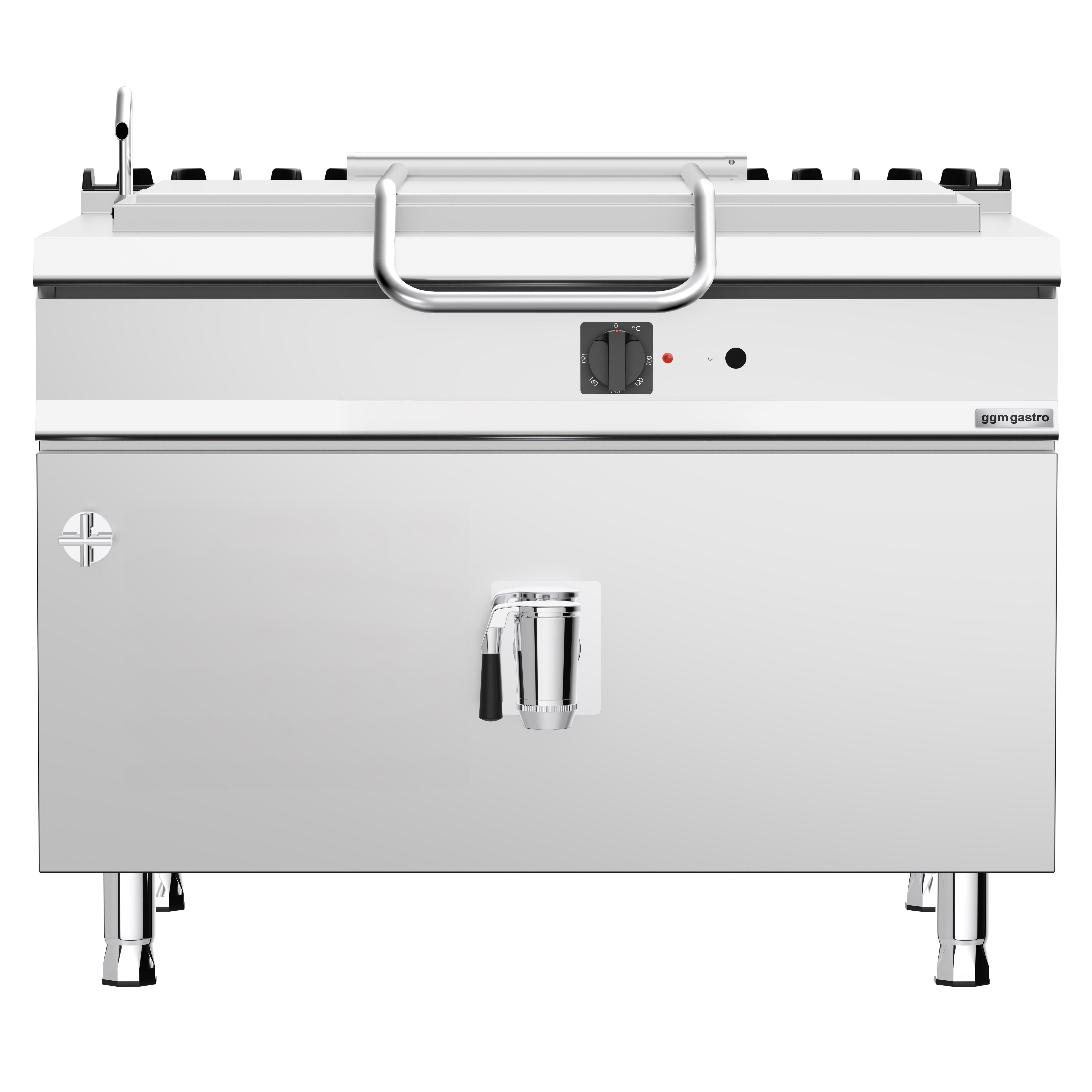 Marmite de Cuisson à Gaz - 250 Litres - 30 kW - Chauffage Indirect - avec Raccordement à l’Eau