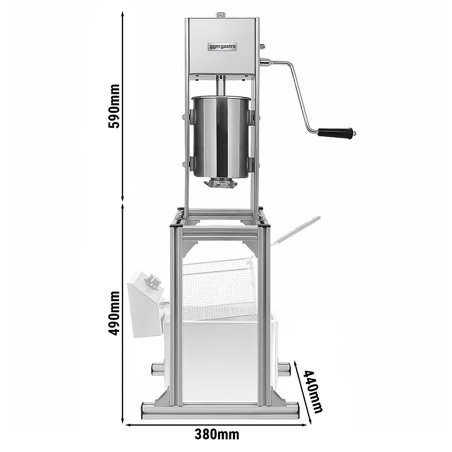 Machine à churros - 5 Litres - incl. Support & 5 Embouts pour churros