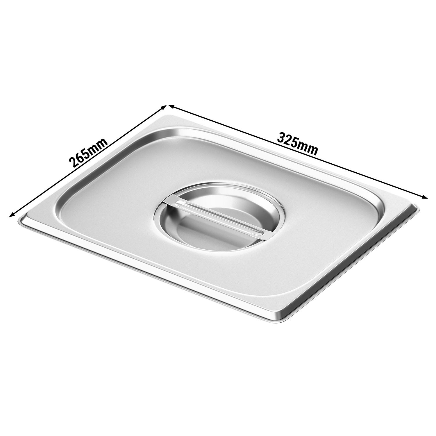(6 pcs) Couvercle inox GN 1/2 - 325x265x27mm