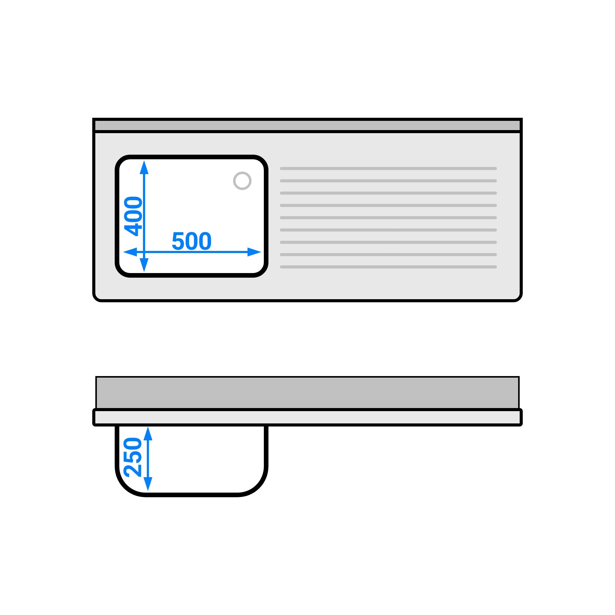 Plonge en inox PREMIUM - 1400x600mm - avec étagère basse - 1 bac à gauche