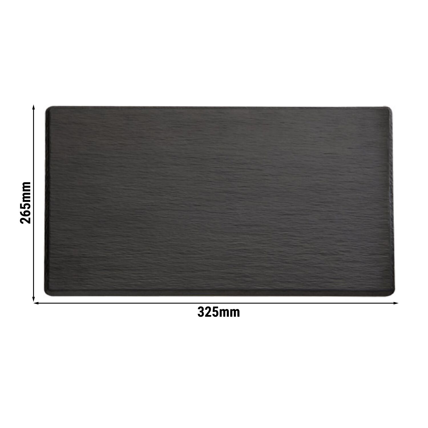 (6 pièces) Plateau GN 1/2 – SLATE – Mélamine – Hauteur : 12 mm – Noir