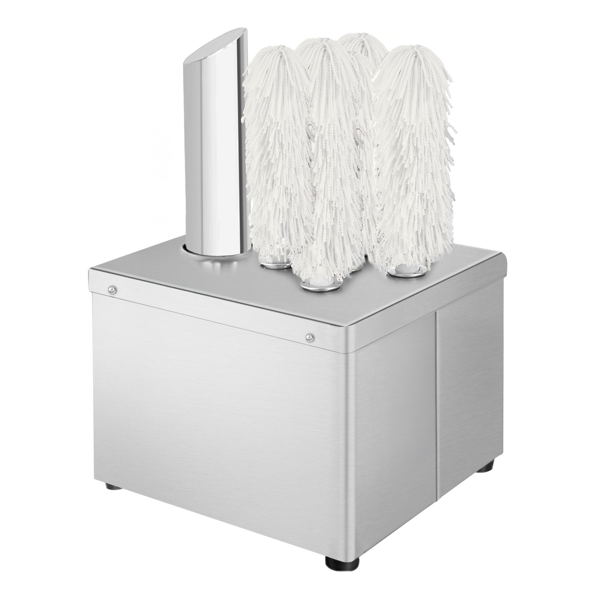 Glass polishing machine - 1.49kW - with hot-air blower & 5 rotating brushes