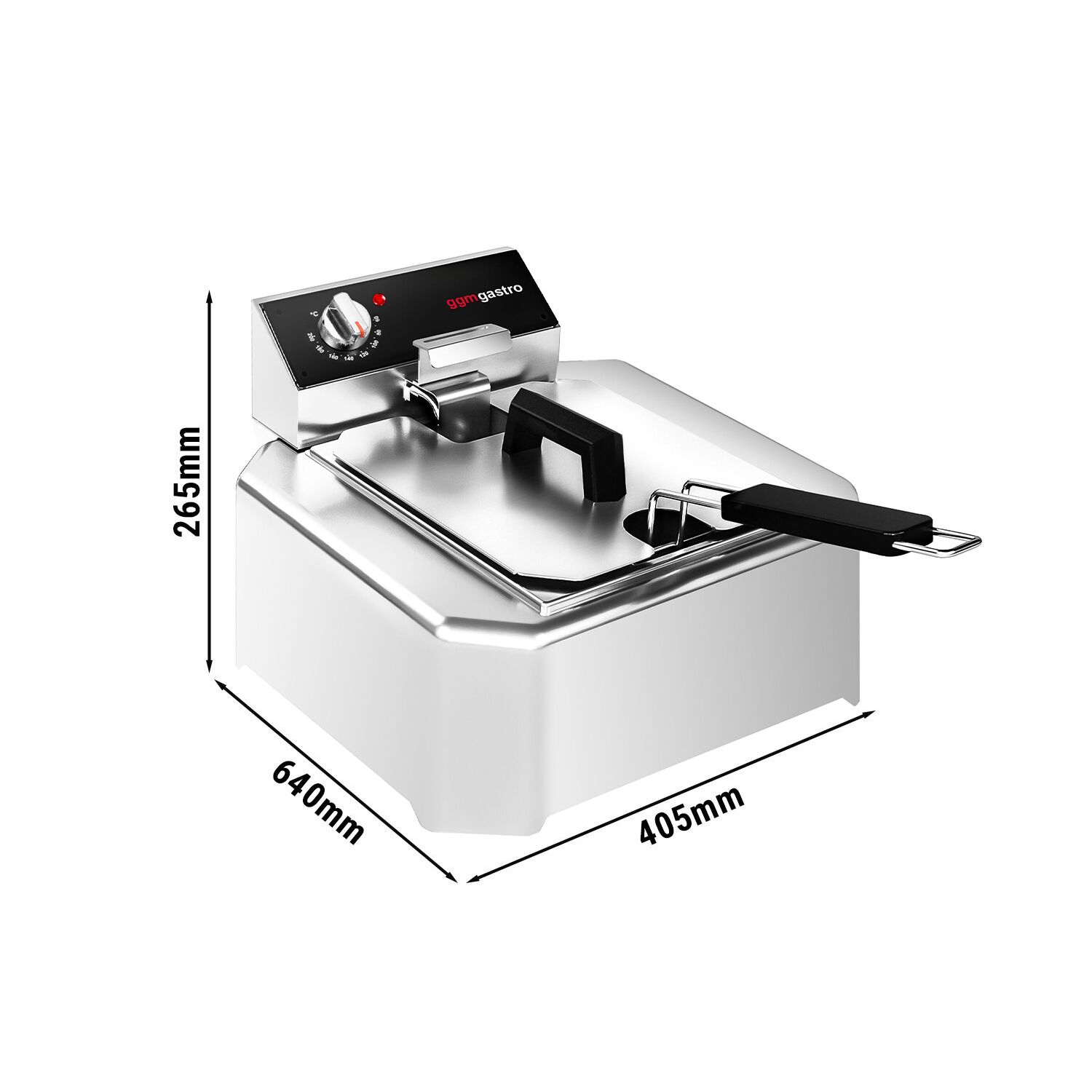 Commercial Countertop Electric Fryer - 5 litres - 3.75kW - Manual