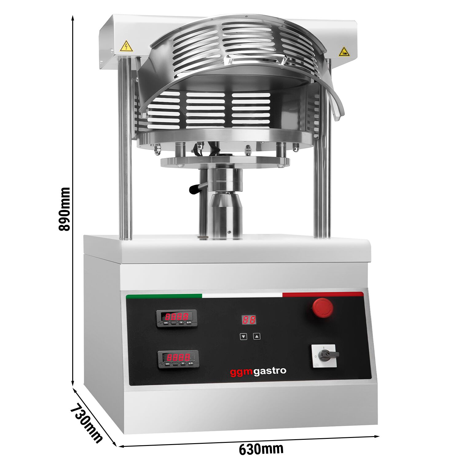 Presse à pizza - pour fonds de pizza Ø 450 mm - quantité de pâte max. 250 - 500 g
