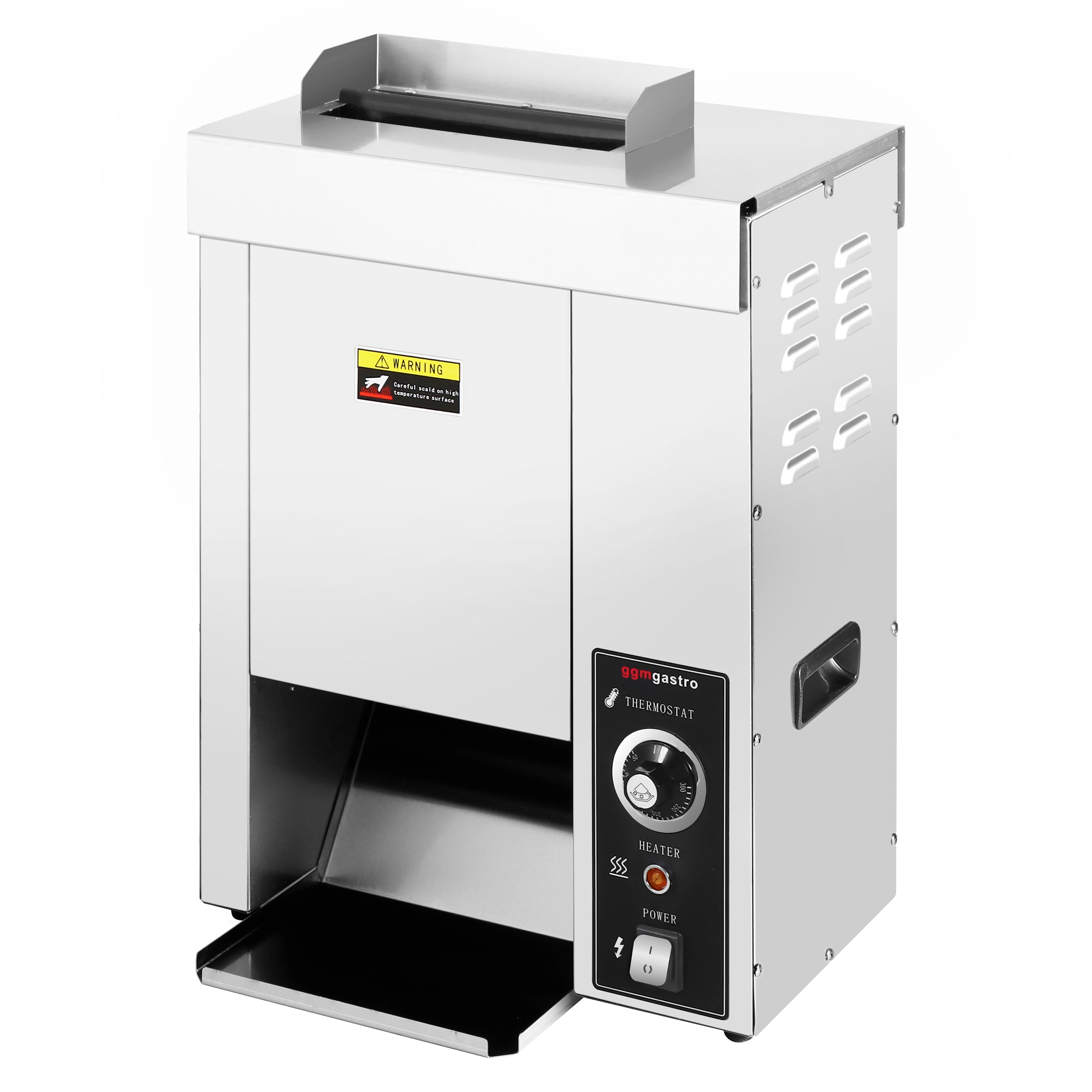 Toaster vertical - Manuel - 2 kW - pour pains à burger & hot-dog