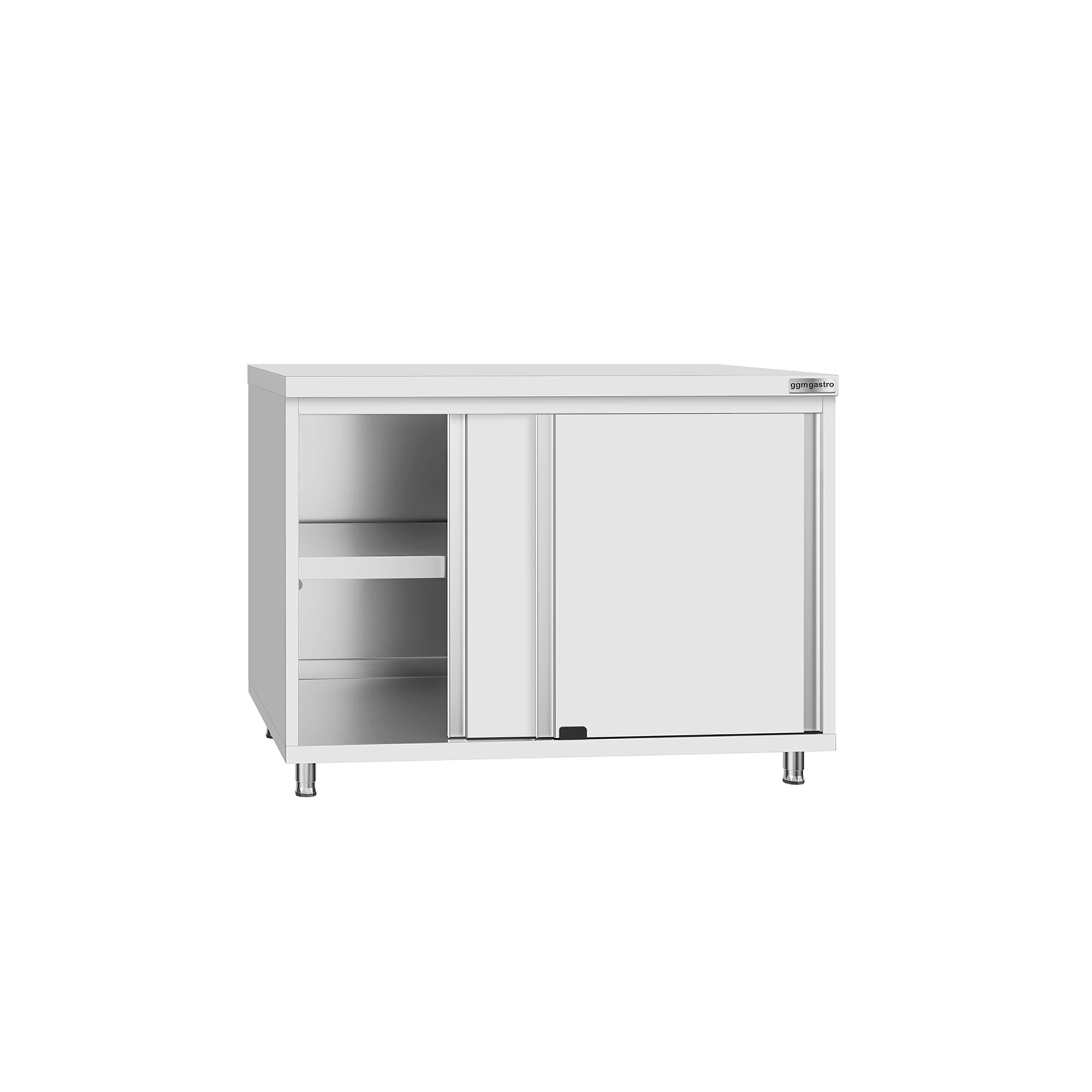 Table armoire en acier inoxydable Flex ECO - 1000x600mm - avec portes coulissantes
