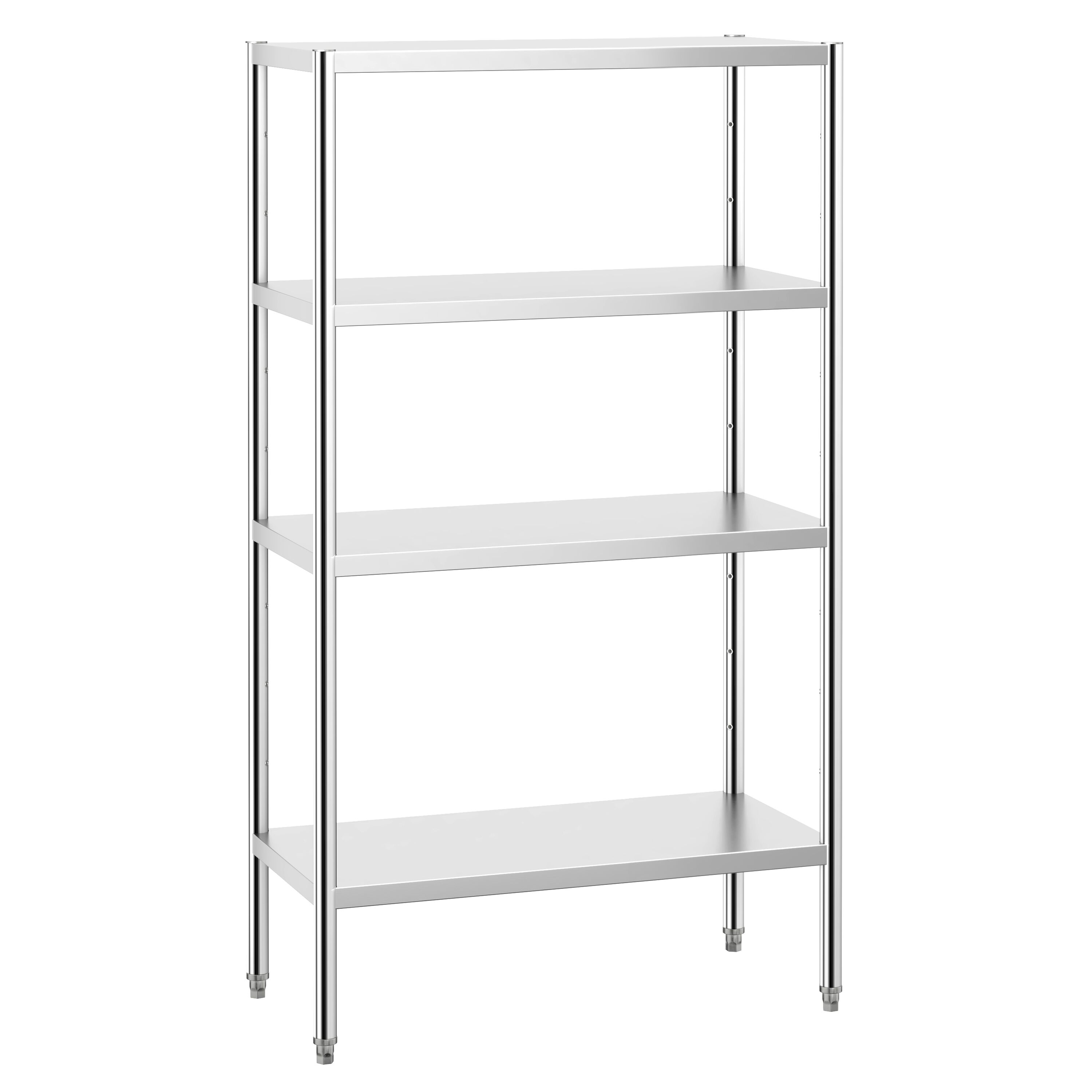 Étagère en inox PREMIUM - 1000 x 490 mm - avec 4 étagères (réglables)
