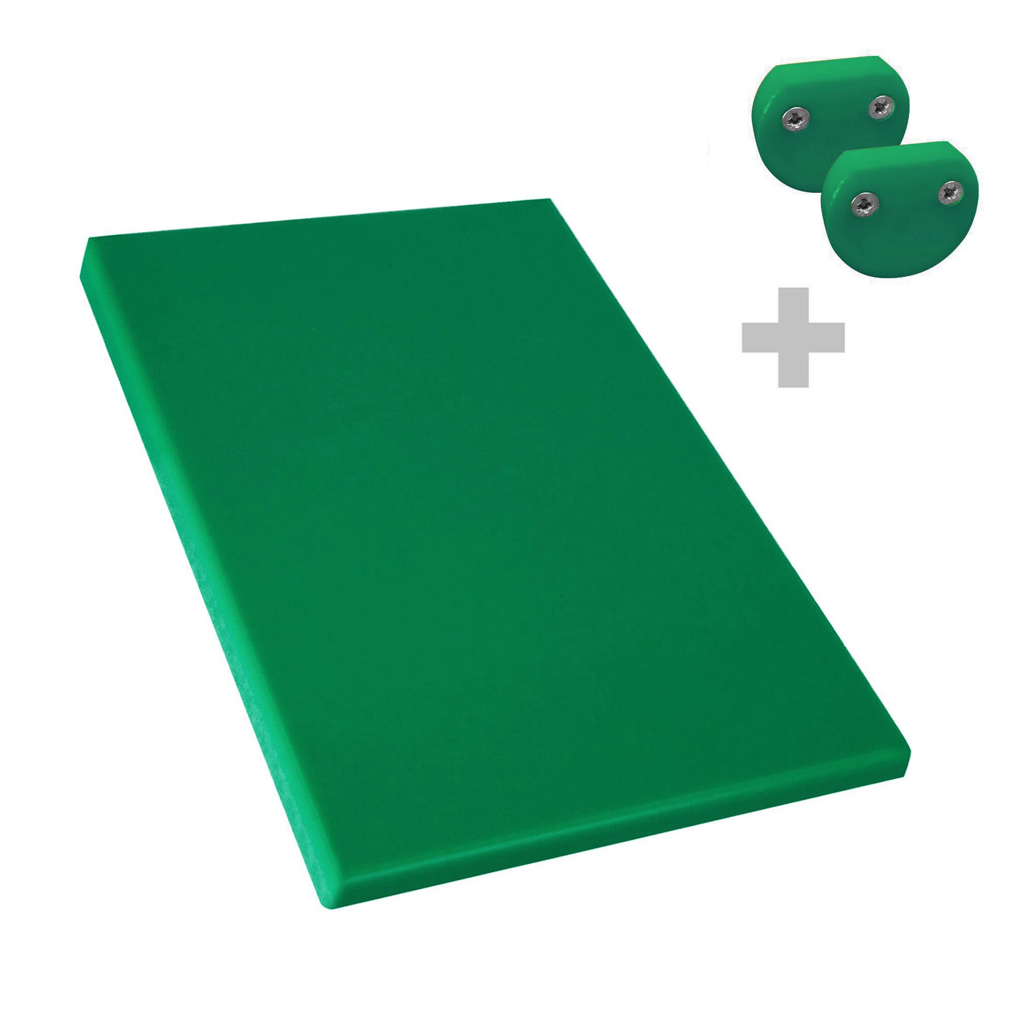 Planche à découper antidérapante avec butées – 250 × 400 mm – conforme HACCP – Vert