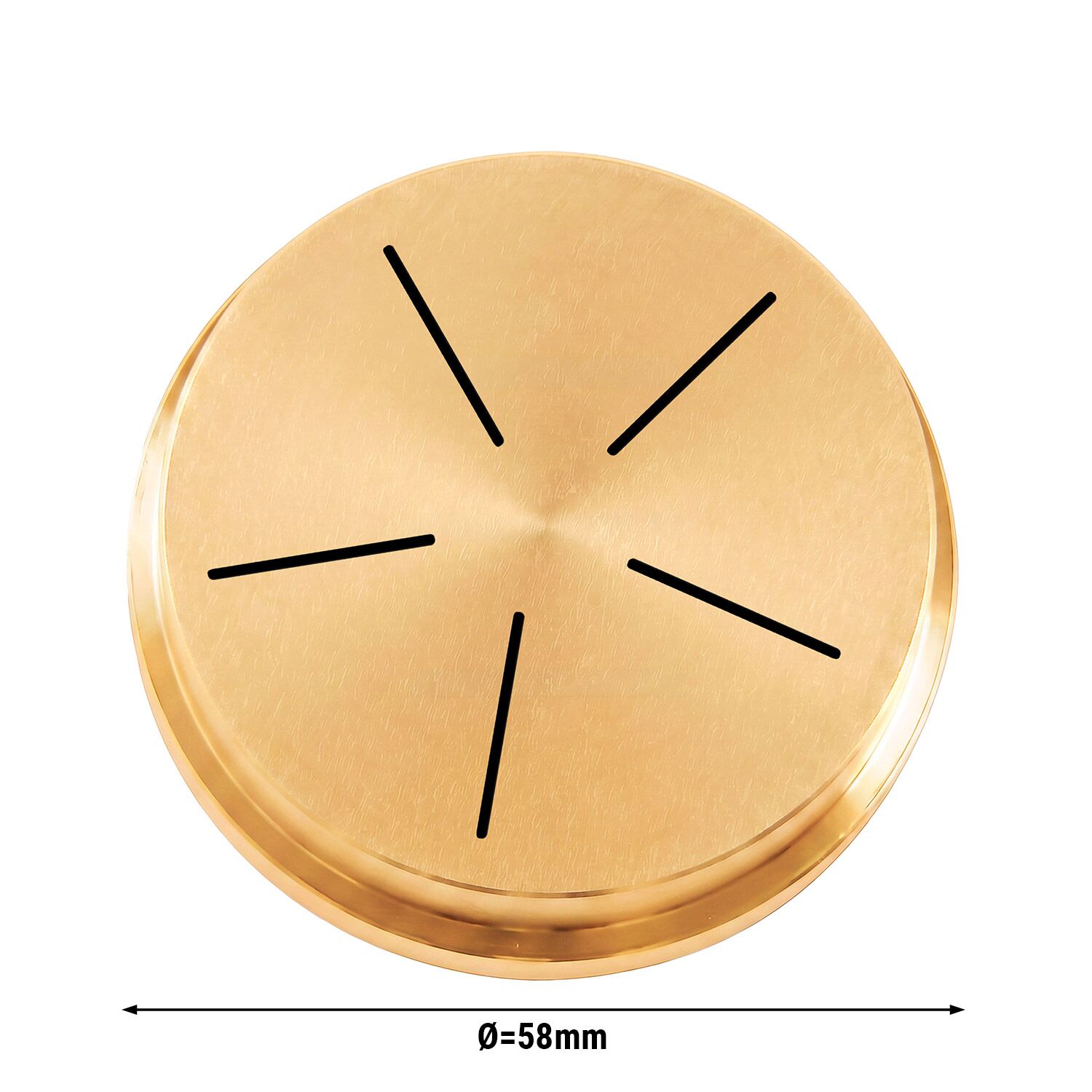 Brass Pasta Die (Bronze Finish) - Fettuccine 17mm - for NMH13 - Ø58mm