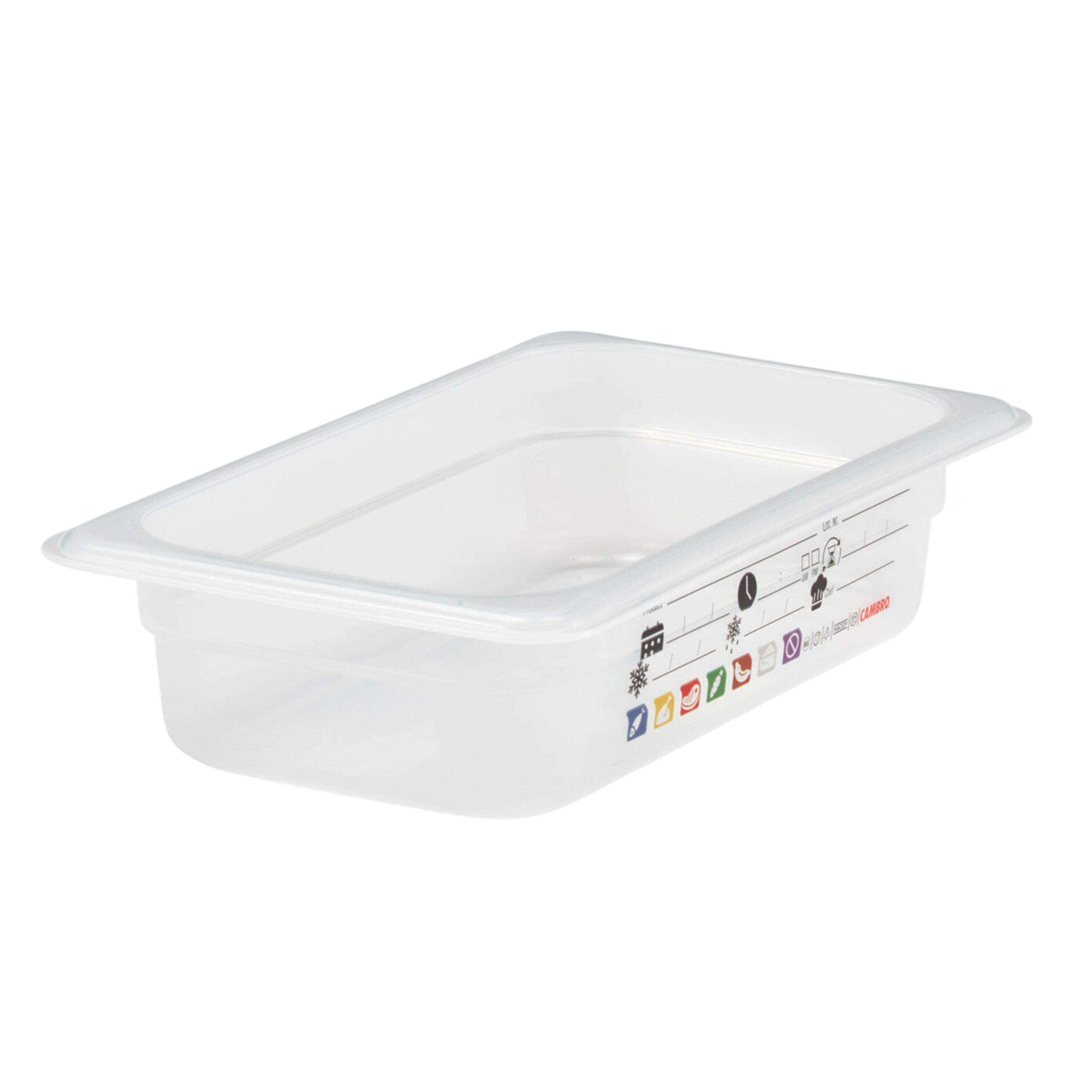 (6 pièces) CAMBRO | SafeTrak - Récipients en polypropylène GN 1/4 - laiteux - Hauteur : 65mm
